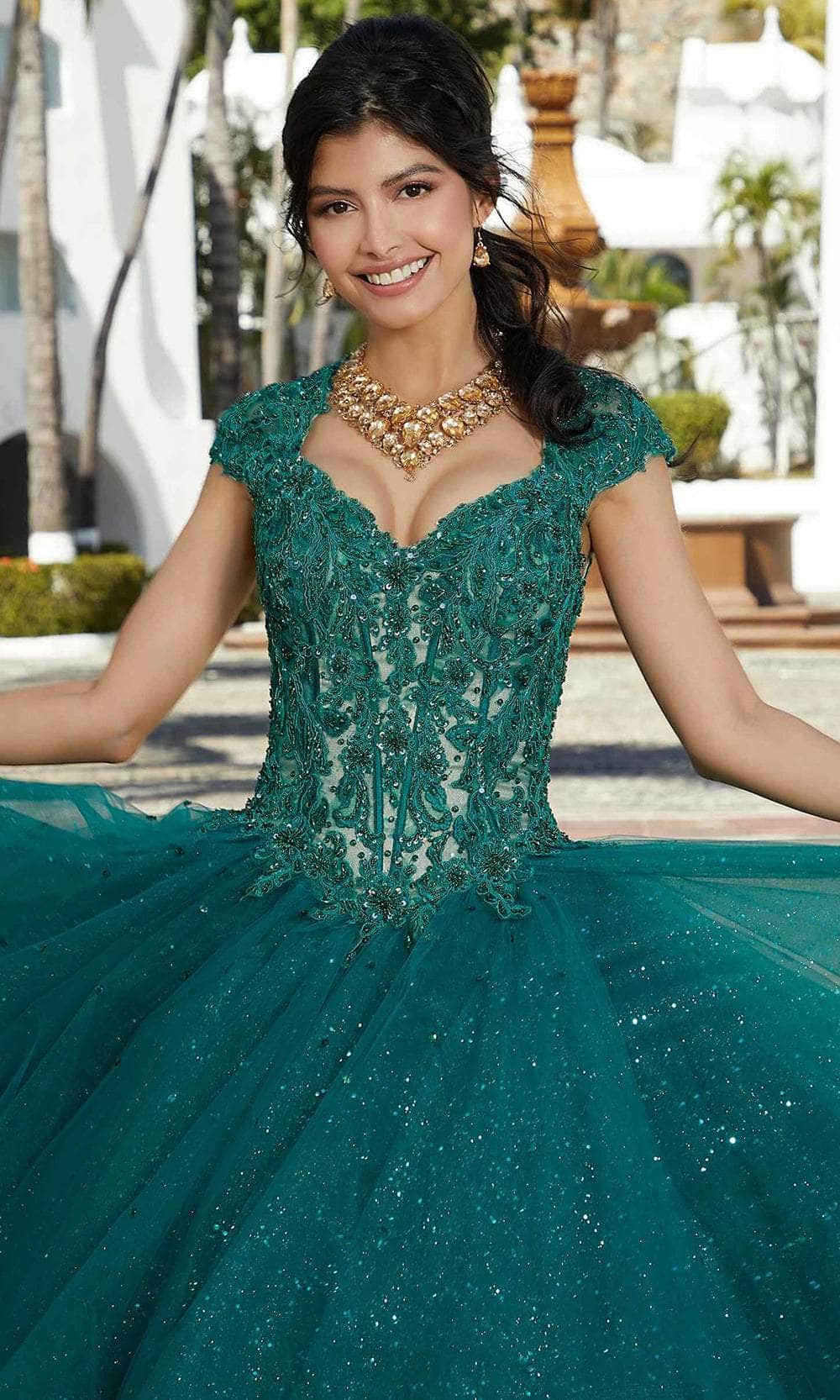 Mori Lee 60161 - Embellished Bodice Ballgown - view 6
