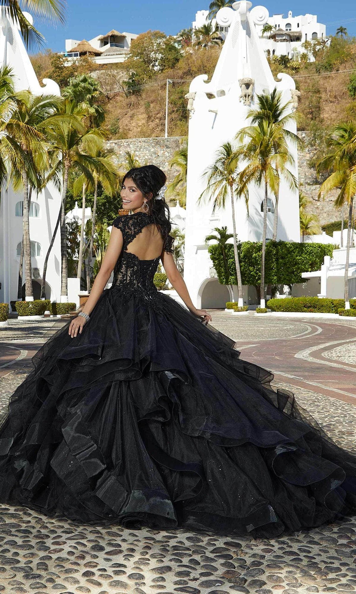 Mori Lee 60161 - Embellished Bodice Ballgown - back view