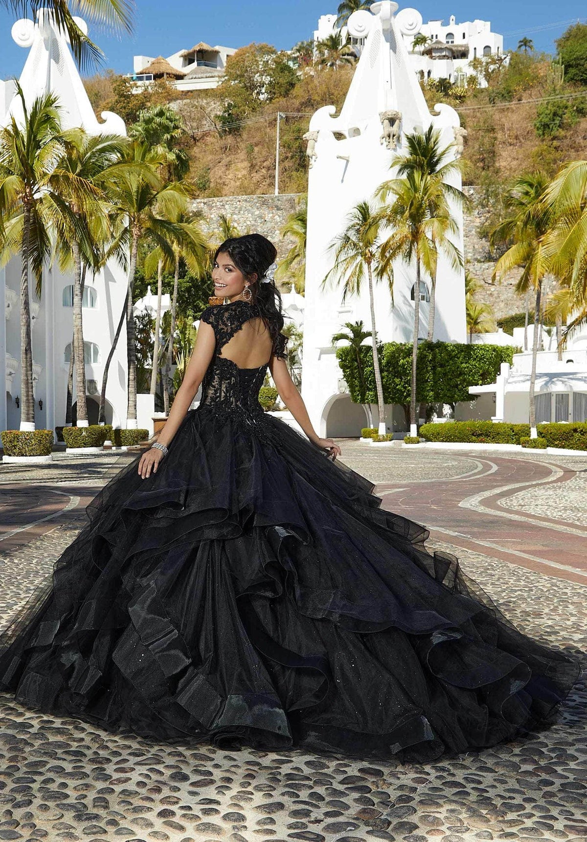 Mori Lee 60161 - Embellished Bodice Ballgown - back view