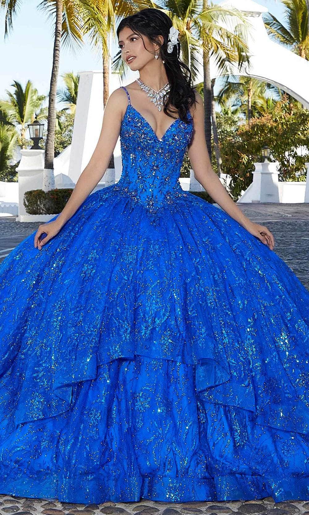 Mori Lee 60163 - Crystal Beaded Quinceanera Ballgown - view 12