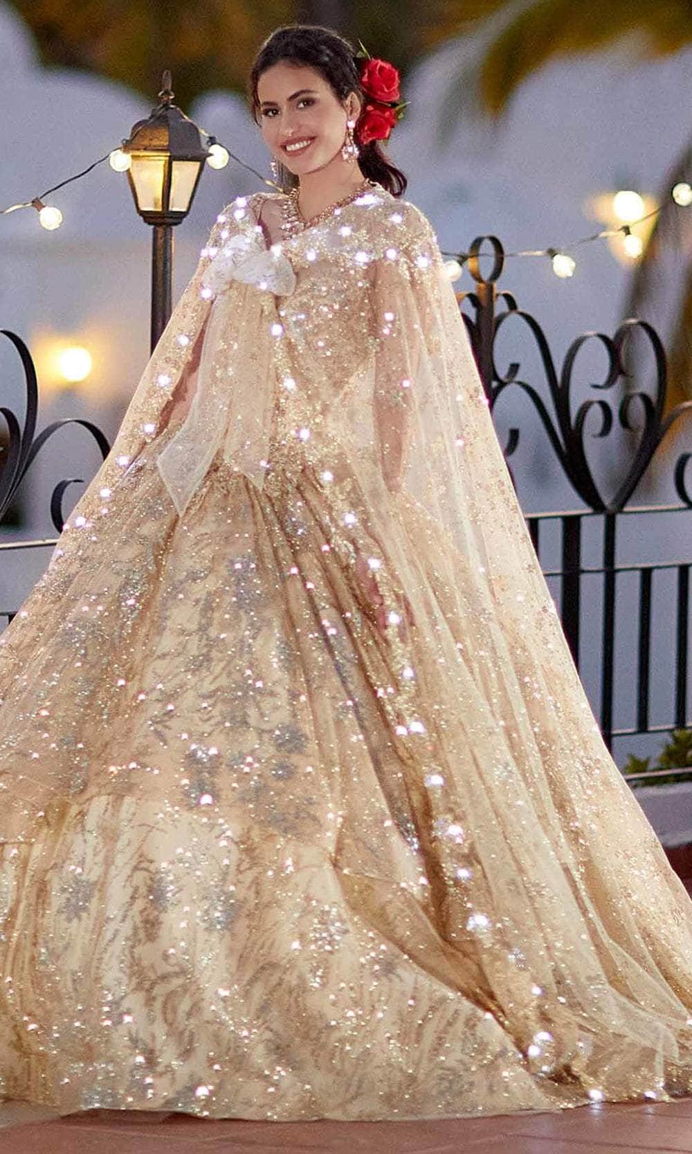 Mori Lee 60163 - Crystal Beaded Quinceanera Ballgown - view 5