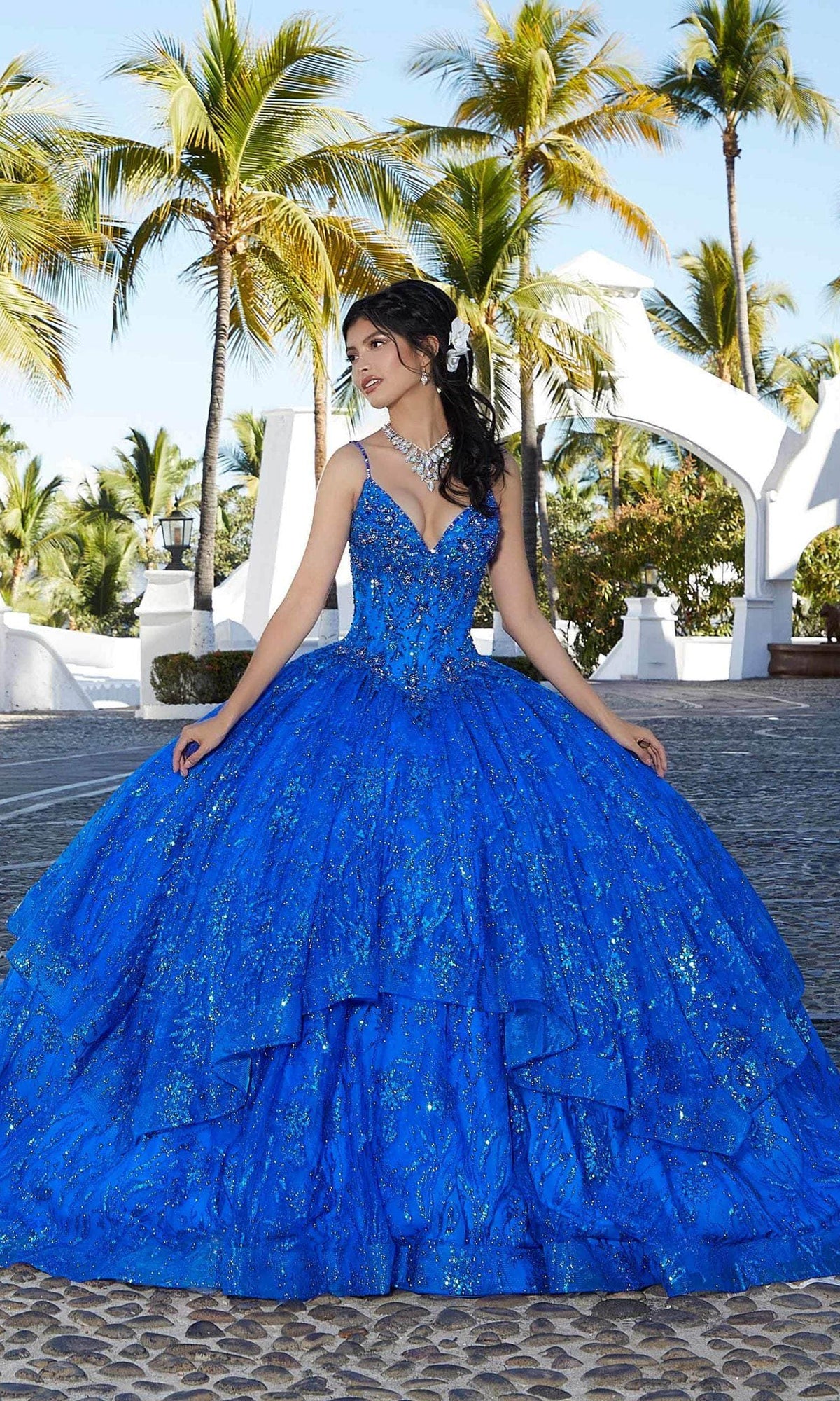 Mori Lee 60163 - Crystal Beaded Quinceanera Ballgown - view 10