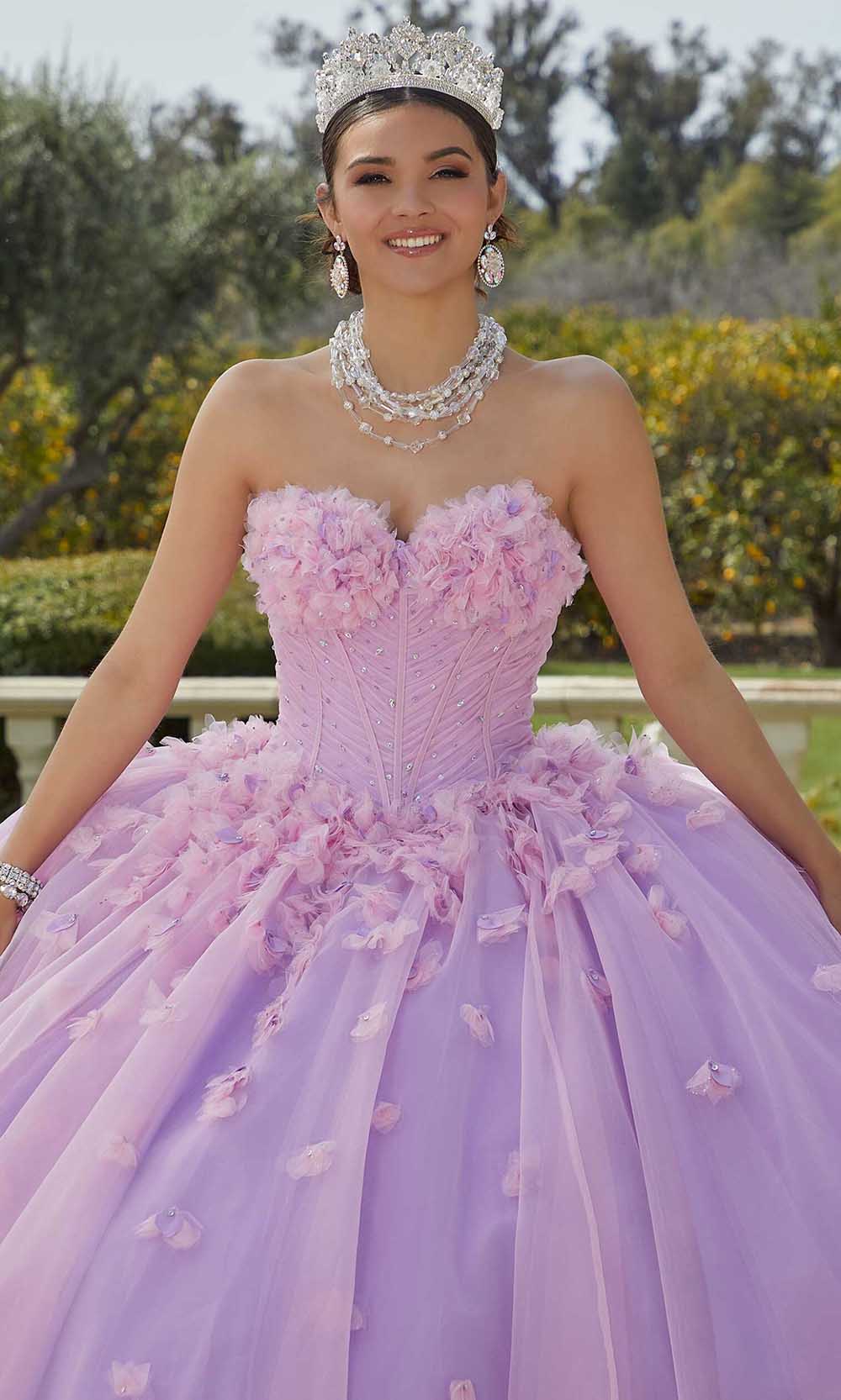 Mori Lee 60186 - Floral Embellished Sweetheart Neck Ballgown - view 5