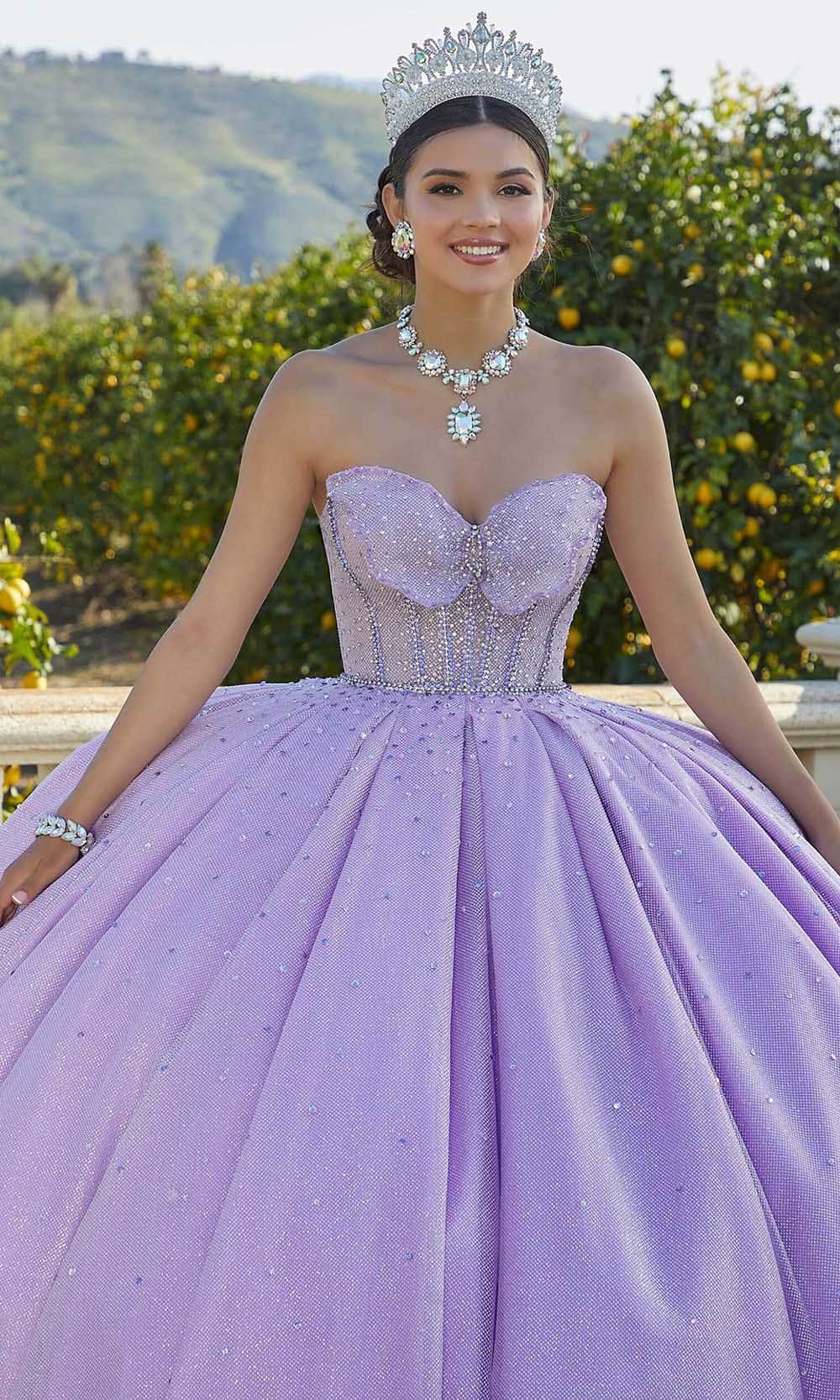 Mori Lee 60187 - Strapless Butterfly Ballgown - back view