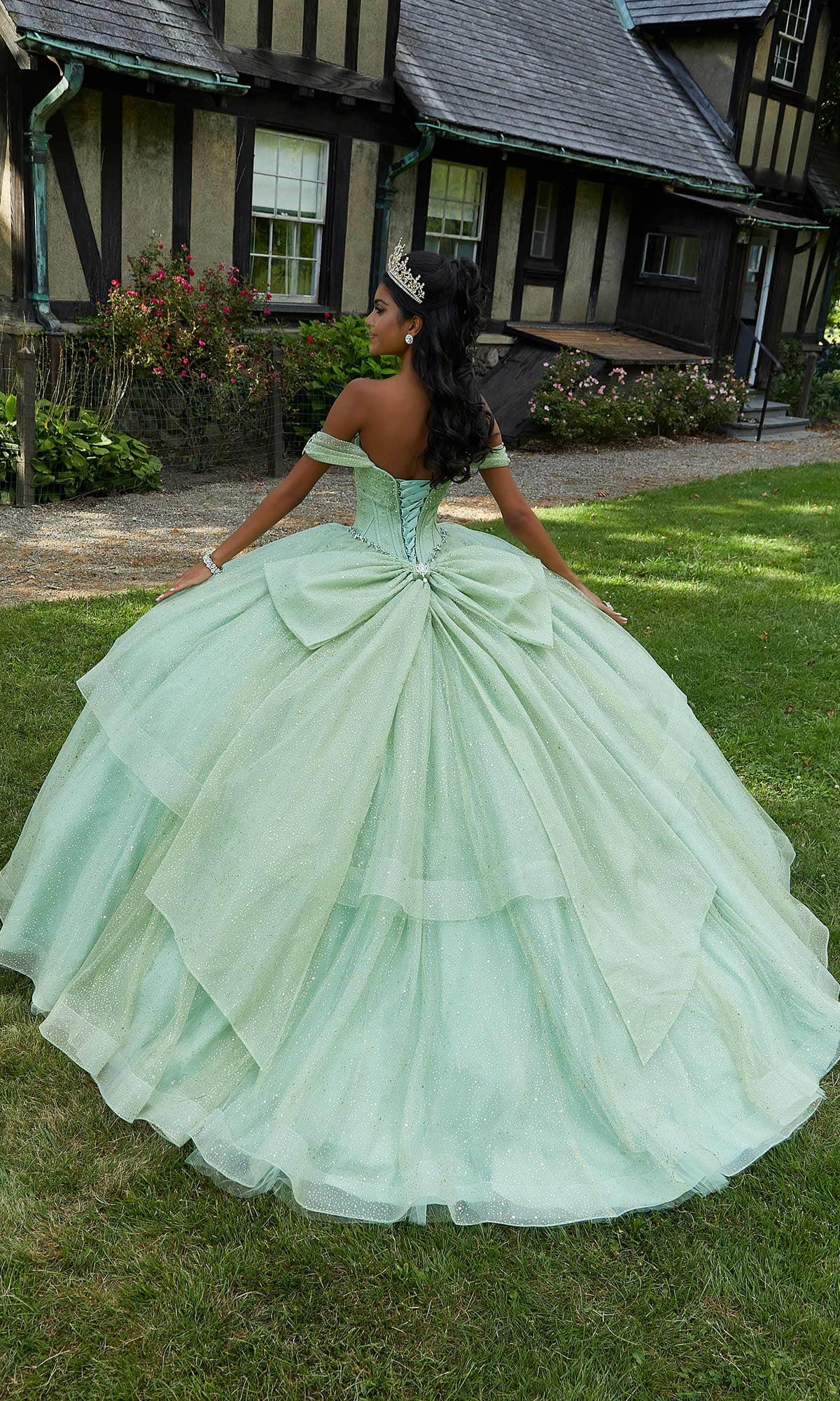 Mori Lee 60193 - Beaded Brooch Accented Sweetheart Neck Ballgown - view 7