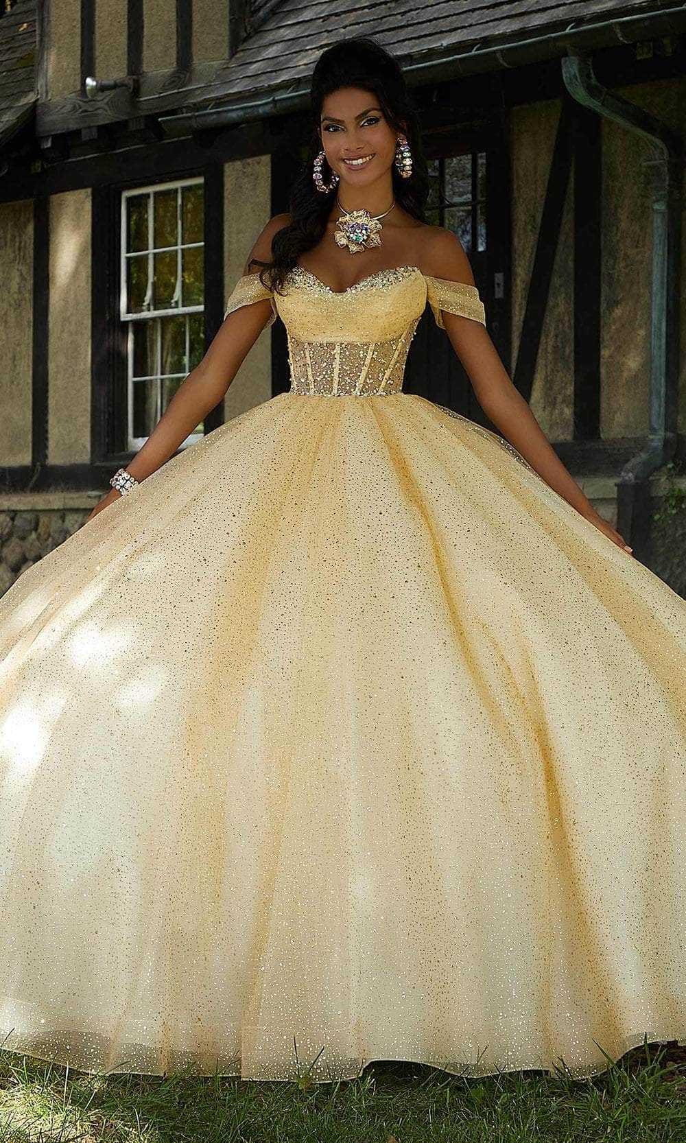 Mori Lee 60194 - Strapless Corset Bodice Ballgown - view 6
