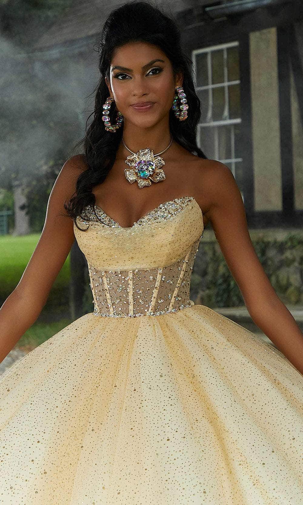 Mori Lee 60194 - Strapless Corset Bodice Ballgown - view 4