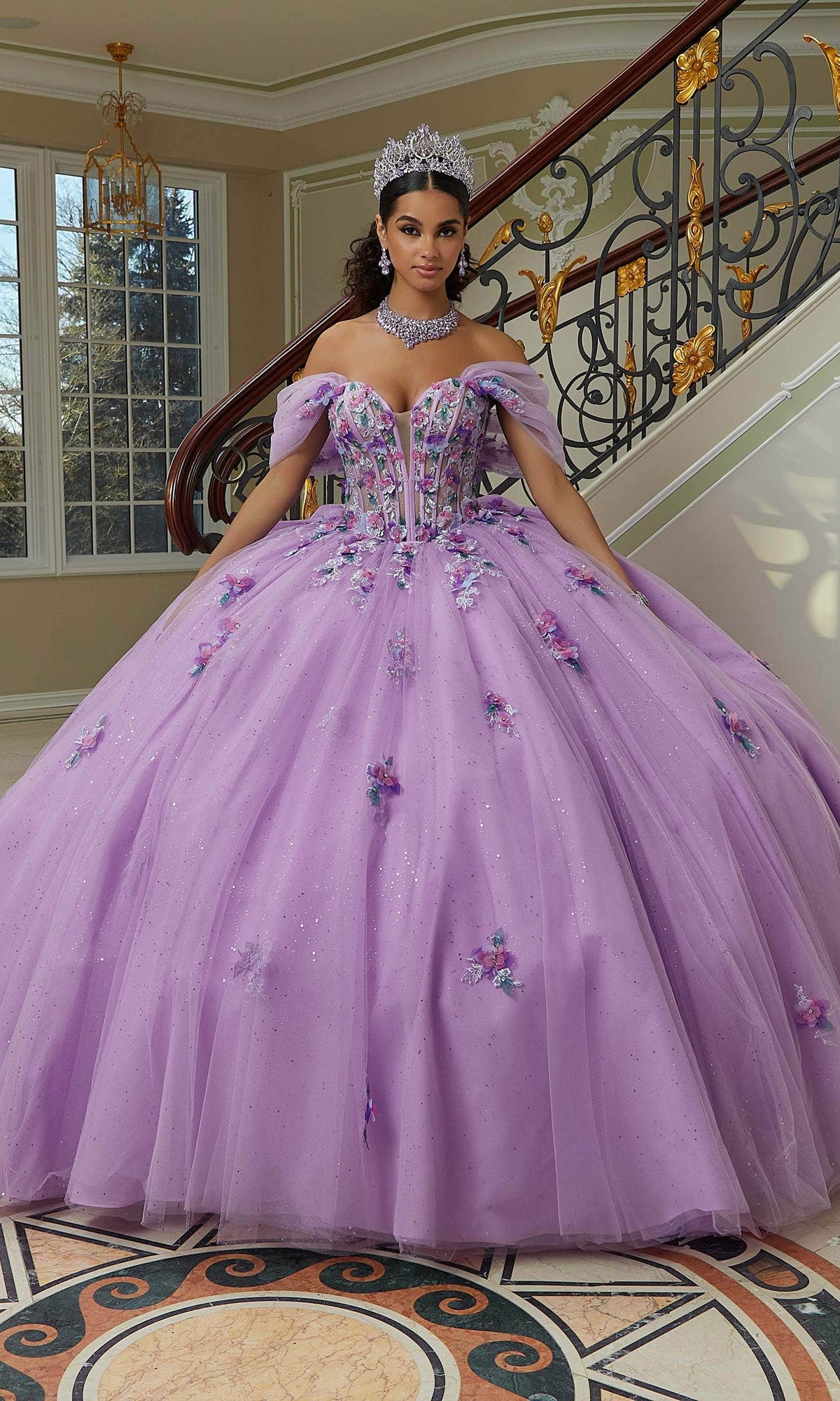 Mori Lee 60202 - Crystal Beaded Quinceanera Ballgown - view 8