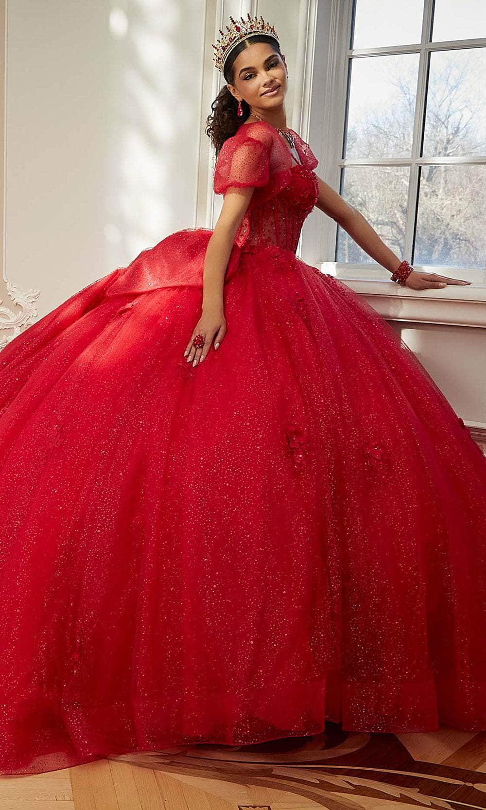 Mori Lee 60206 - Spaghetti Strap Quinceanera Ballgown - back view