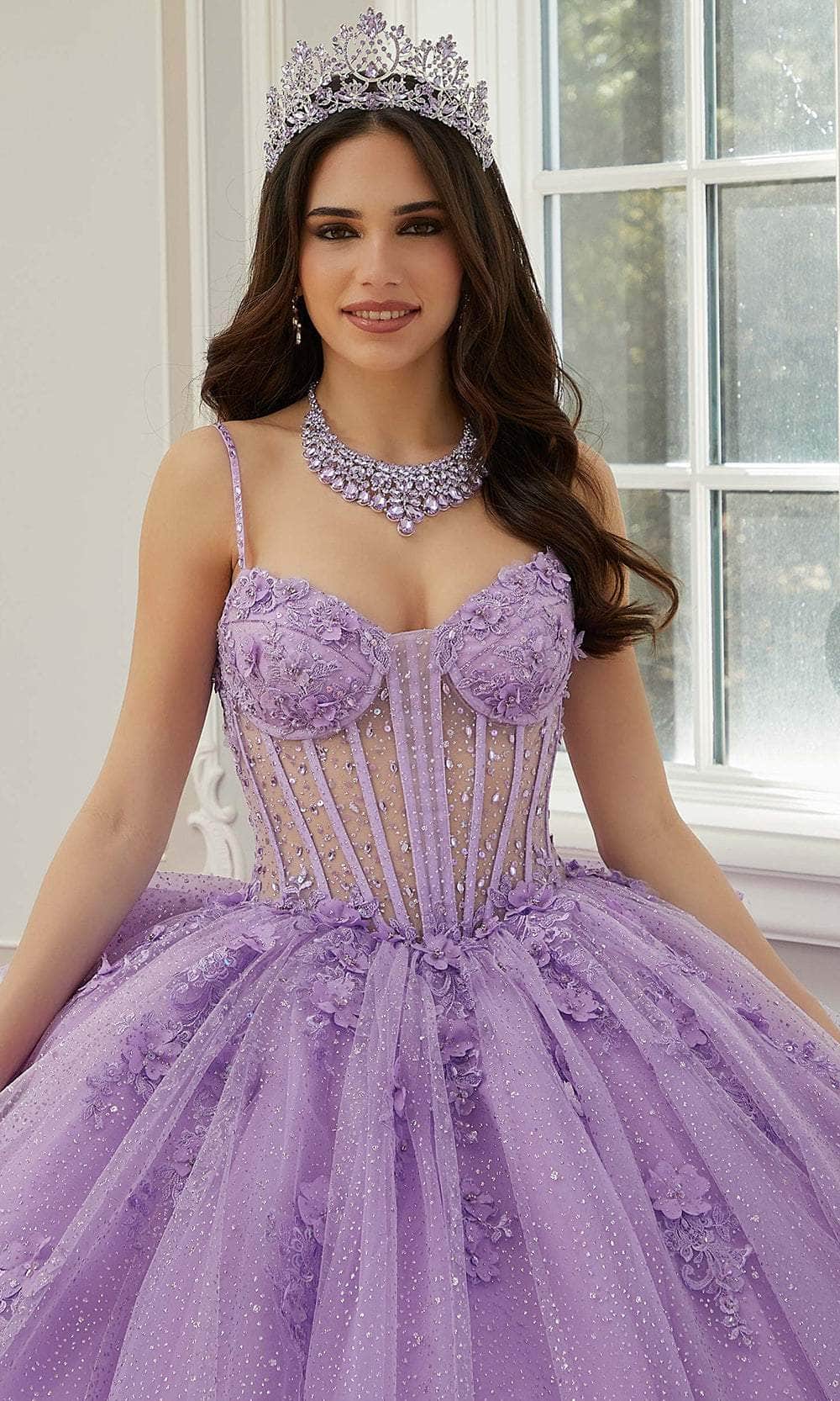 Mori Lee 60206 - Spaghetti Strap Quinceanera Ballgown - view 6