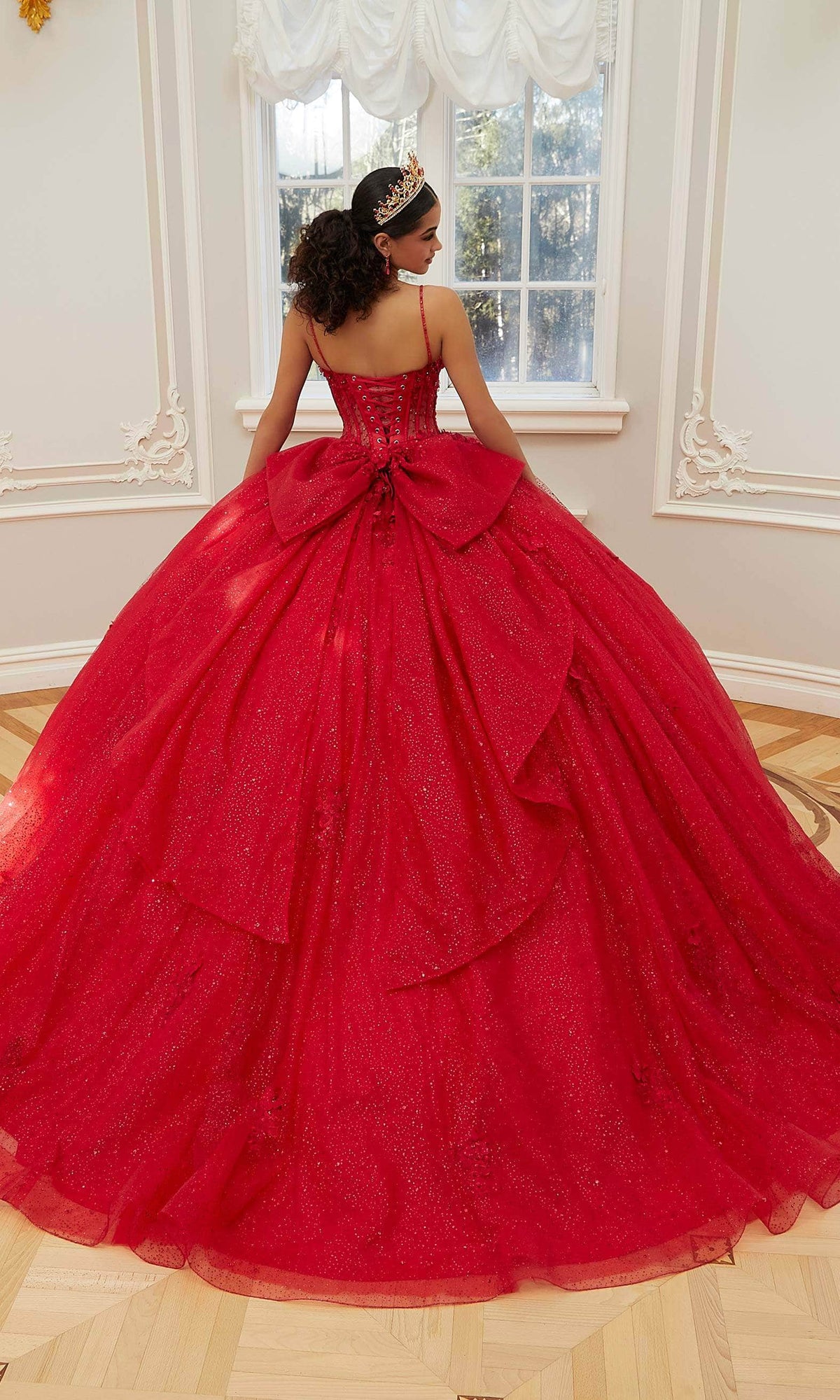 Mori Lee 60206 - Spaghetti Strap Quinceanera Ballgown - view 8