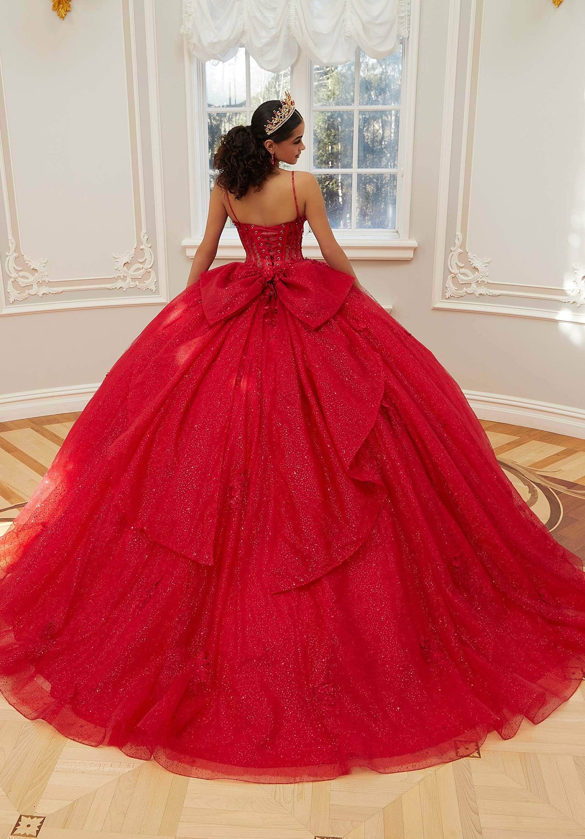 Mori Lee 60206 - Spaghetti Strap Quinceanera Ballgown - view 8