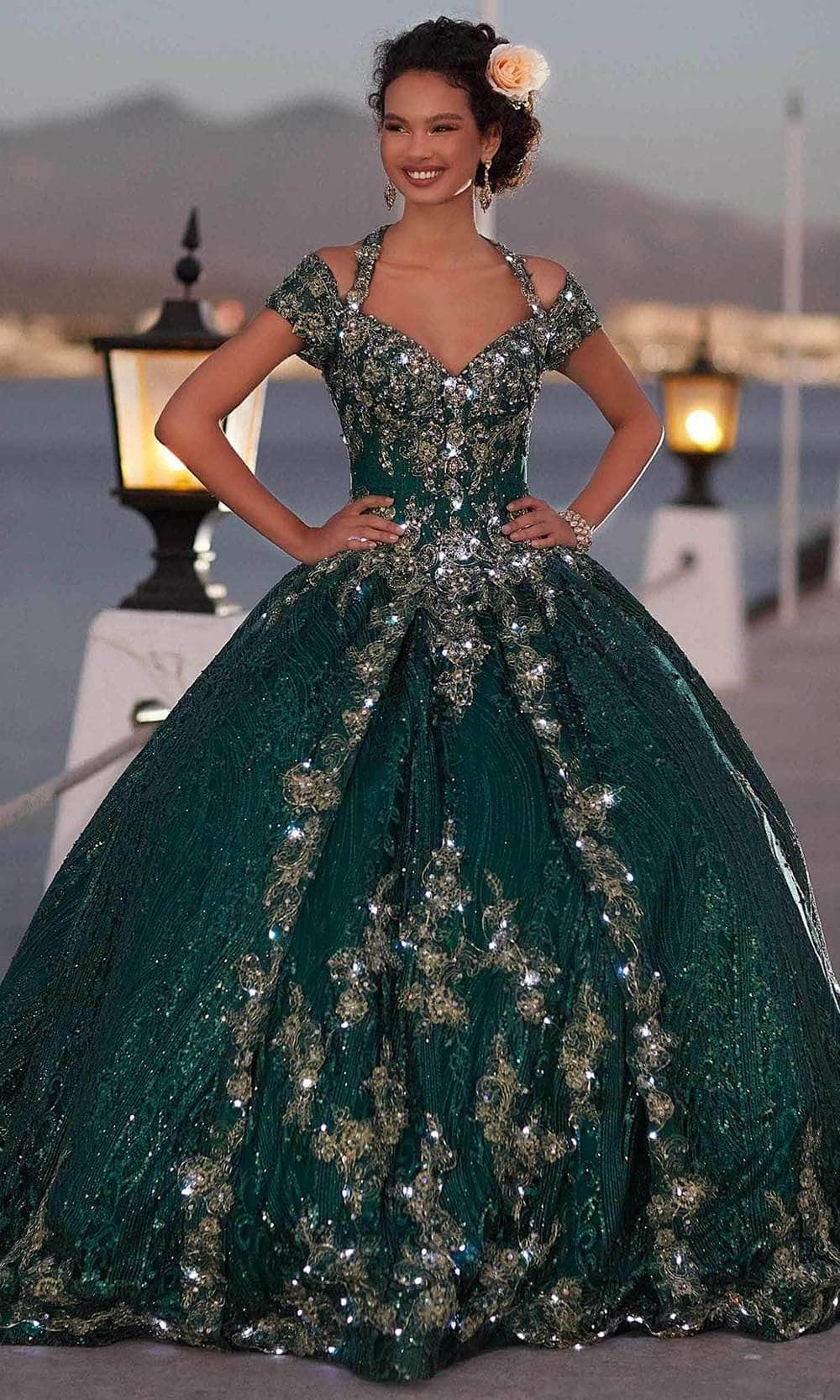 Mori Lee 89351 - Queen Anne Neck Quinceanera - designer quinceanera gown at Silhouette Dresses