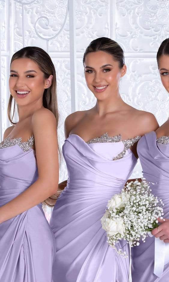 Portia and Scarlett - PS21218 Sweetheart Neck Drape Simple Prom Gown - view 15