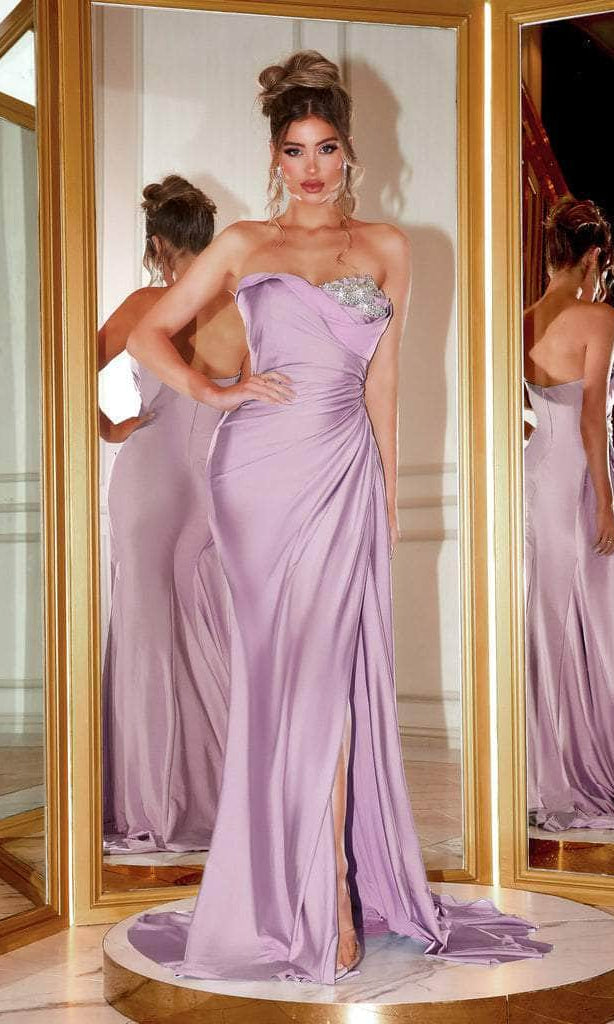 Portia and Scarlett - PS21218 Sweetheart Neck Drape Simple Prom Gown - view 8
