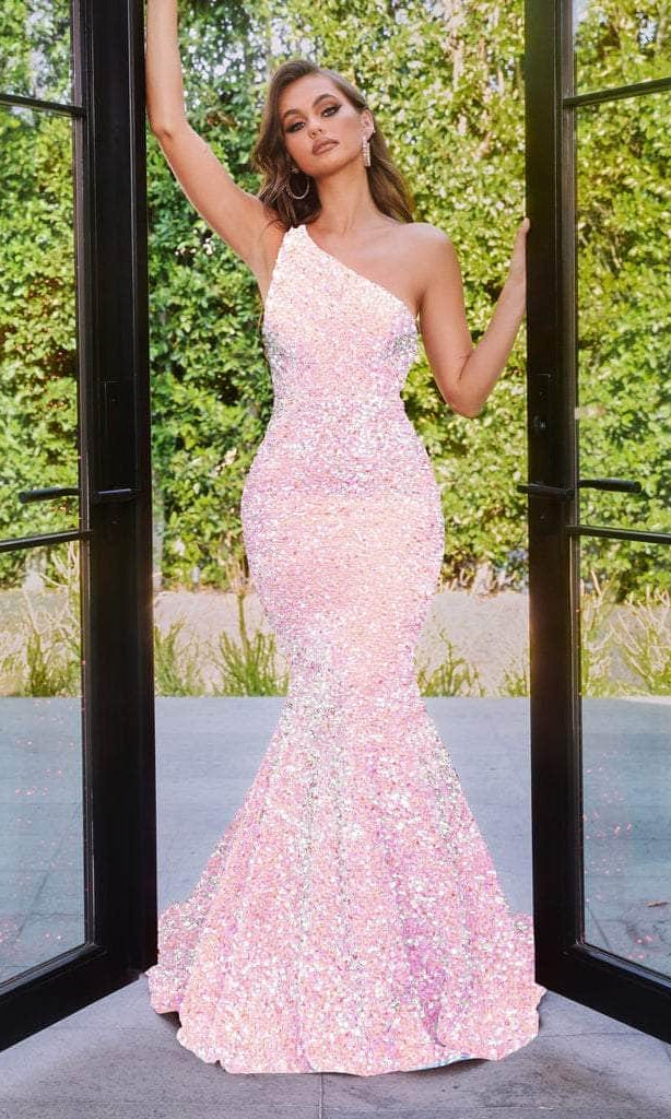 Portia and Scarlett - PS22350 One-Shoulder Sequin Mermaid Gown - view 10
