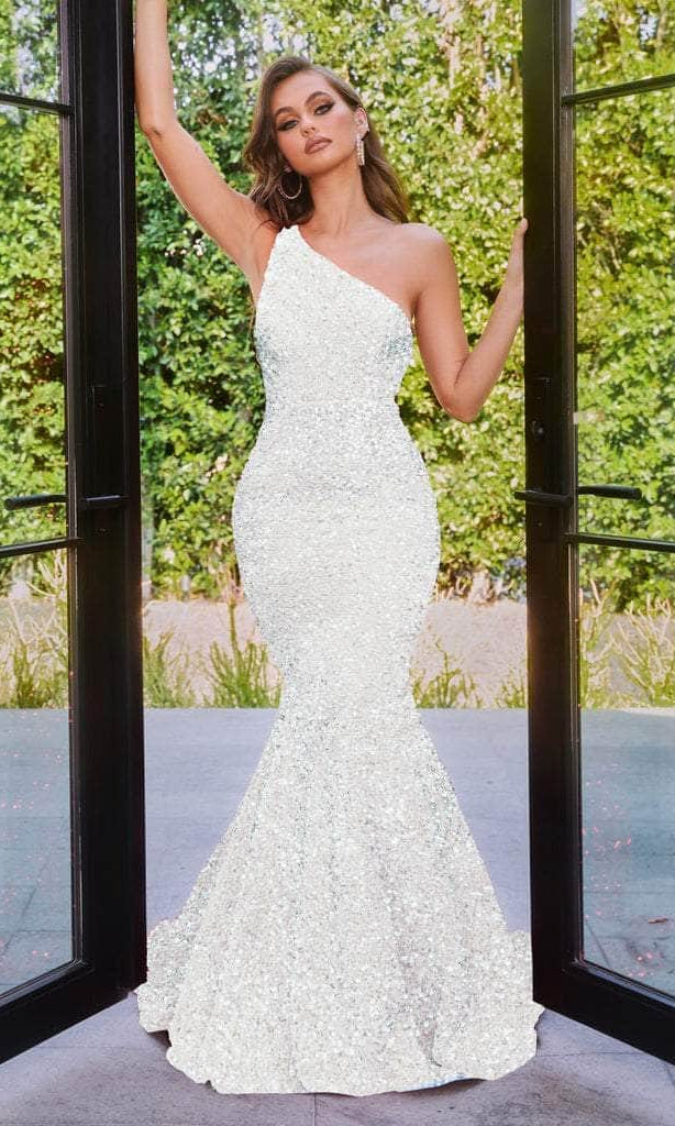 Portia and Scarlett - PS22350 One-Shoulder Sequin Mermaid Gown - view 9