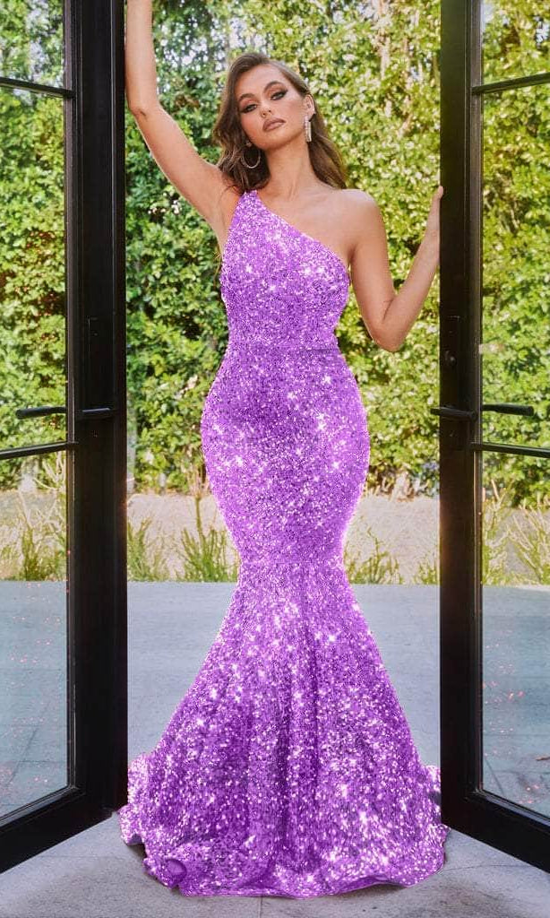 Portia and Scarlett - PS22350 One-Shoulder Sequin Mermaid Gown - view 11