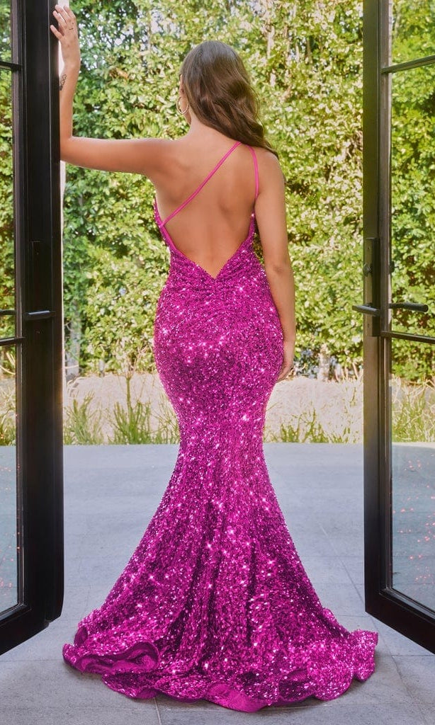 Portia and Scarlett - PS22350 One-Shoulder Sequin Mermaid Gown - view 14
