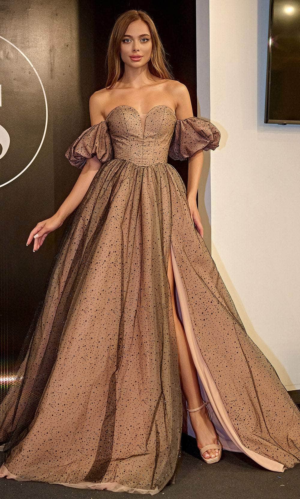 Portia and Scarlett PS24066 - Sweetheart Ballgown with Slit - Silhouette Dresses