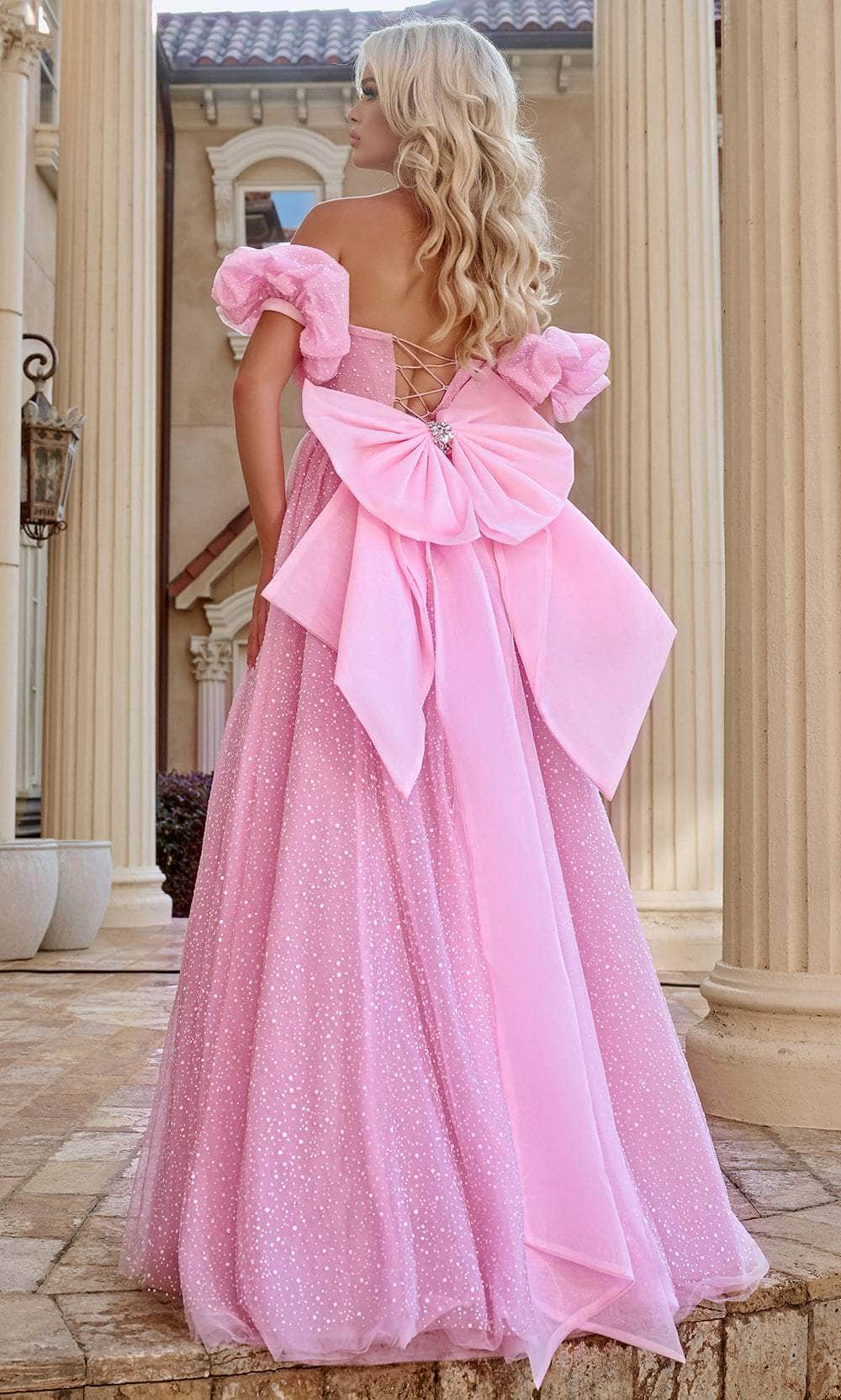 Portia and Scarlett PS24066 - Sweetheart Ballgown with Slit - back view