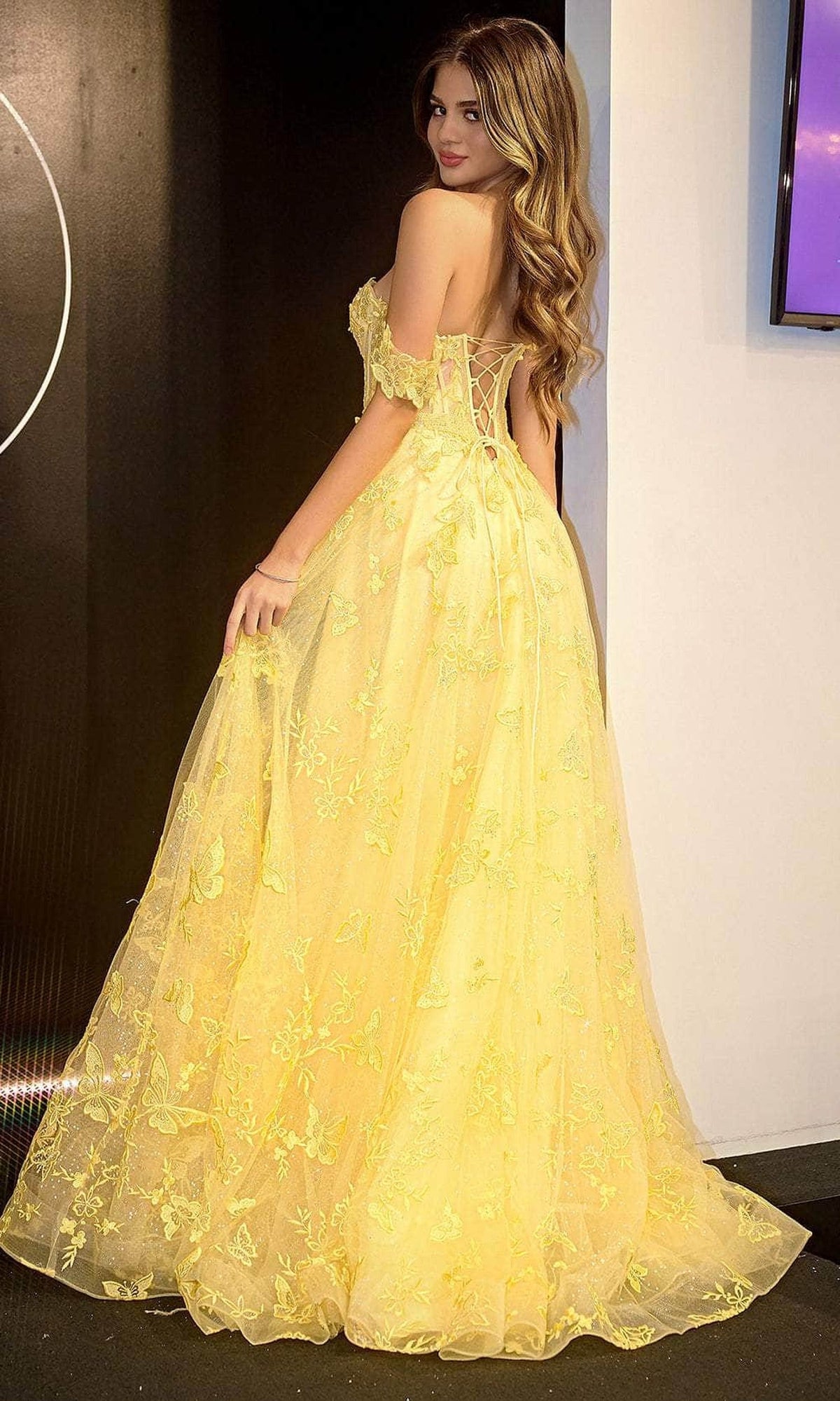 Portia and Scarlett PS24513X - Butterfly Motif Prom Dress
