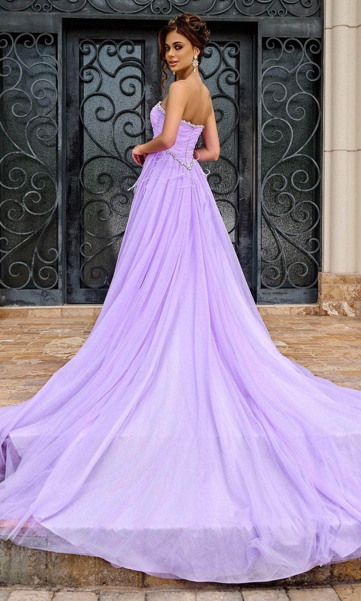 Portia and Scarlett PS24632 - Beaded Trim Strapless Prom Gown