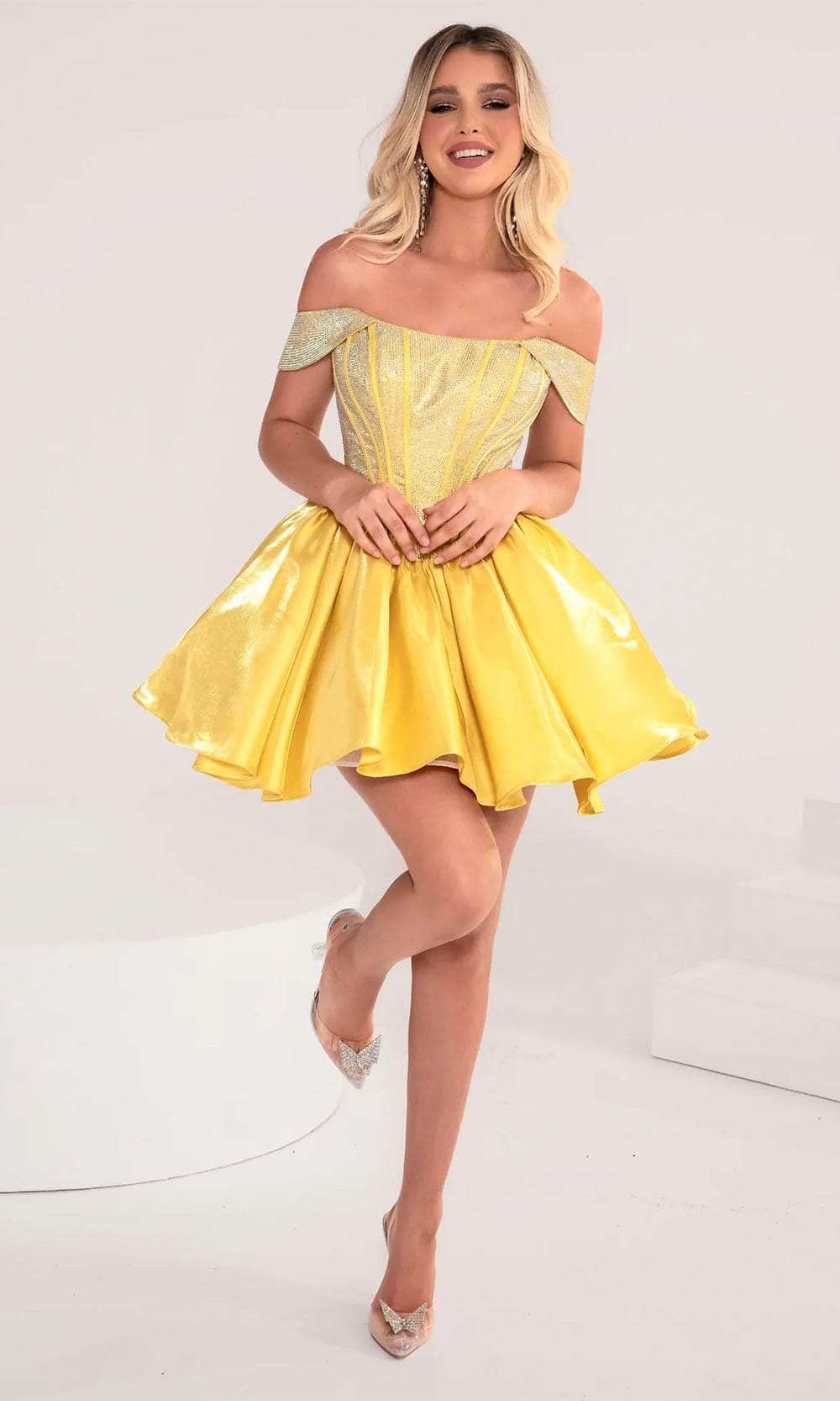 Portia and Scarlett PS24762 - Jeweled Corset Cocktail Dress - view 4
