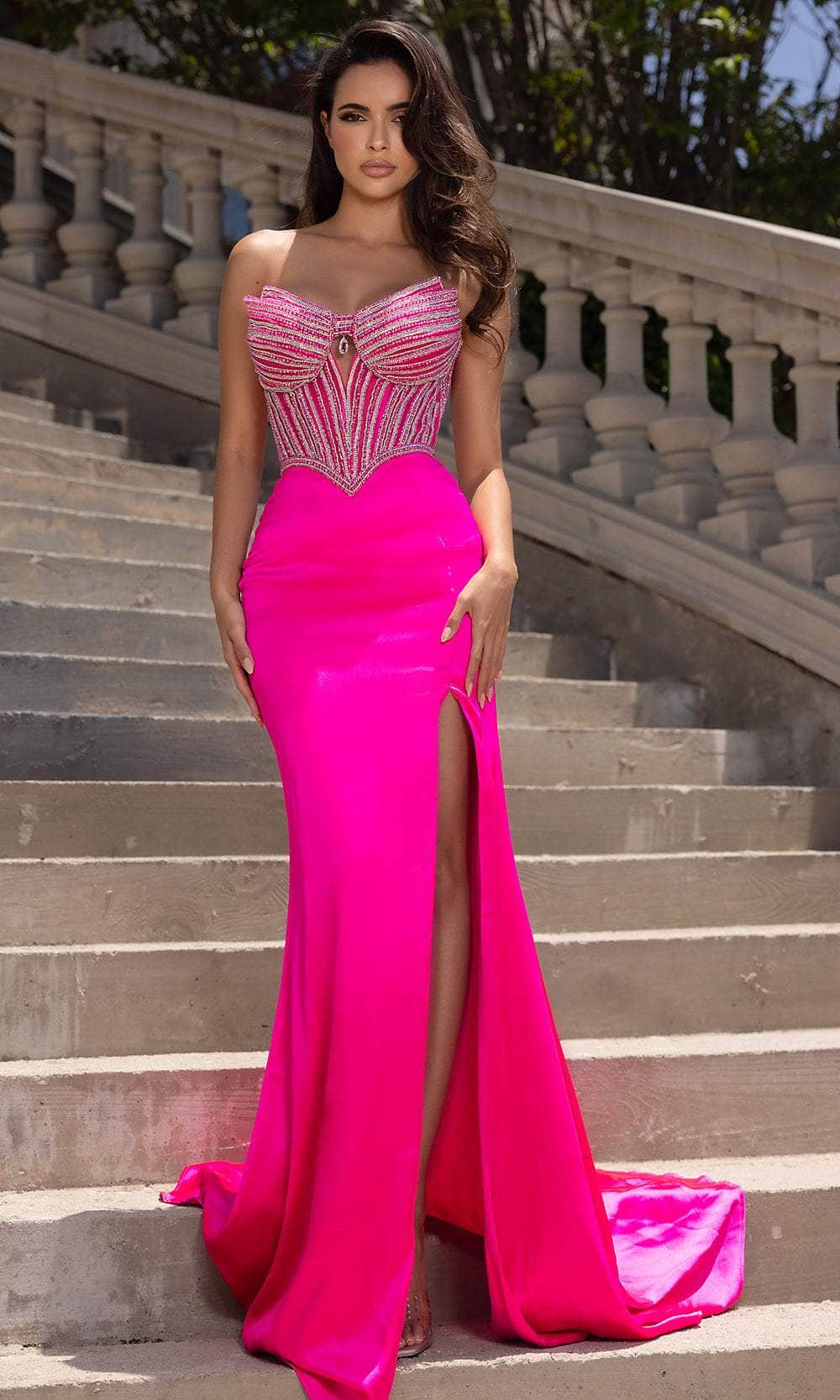 Portia and Scarlett PS25187 - Scoop Cutout Bodice Prom Dress - view 4