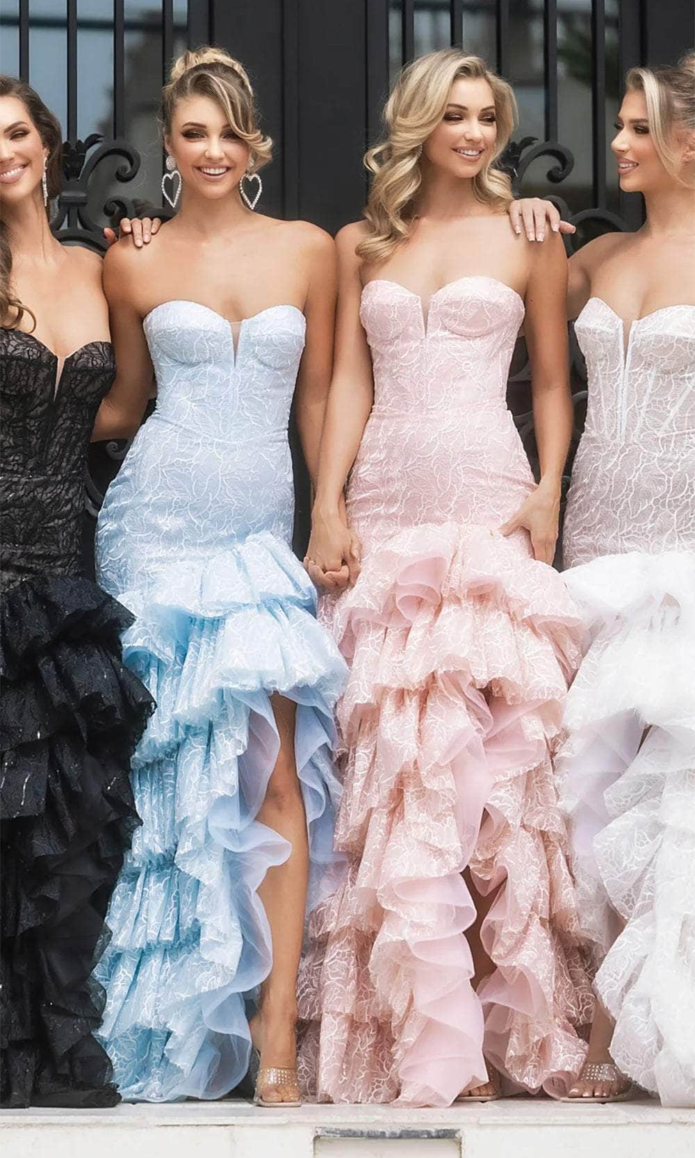 Portia and Scarlett PS25250 - Tiered Mermaid Prom Dress - detail view