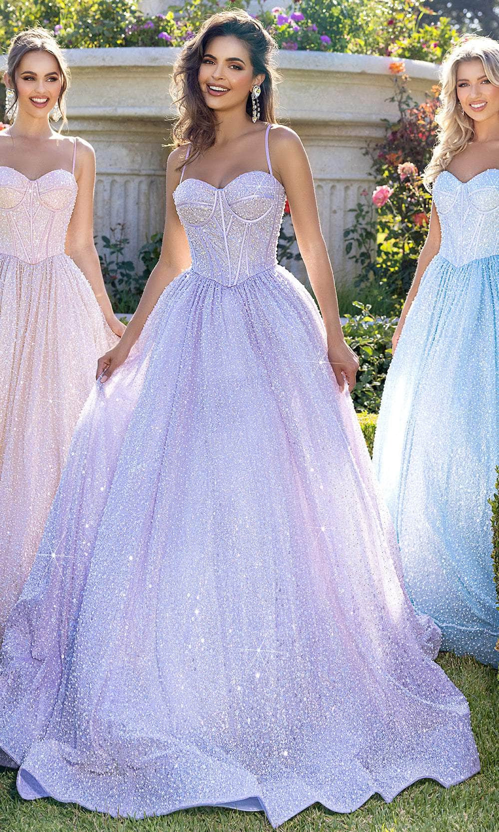 Portia and Scarlett PS25308 - Sweetheart Corset Bodice Prom Ballgown - designer quinceanera gown at Silhouette Dresses