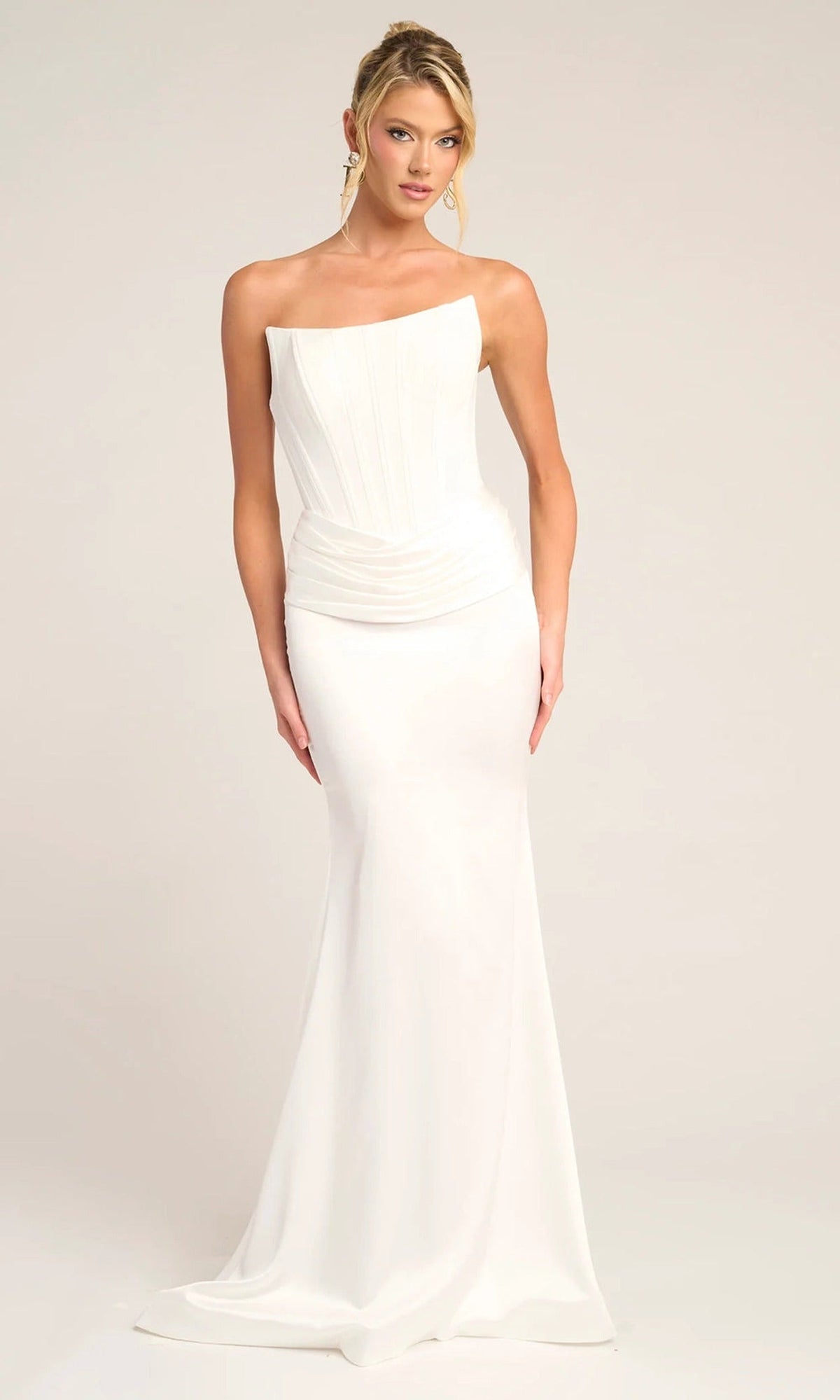 Portia and Scarlett PS26032 - Strapless Paneled Sheath Prom Dress