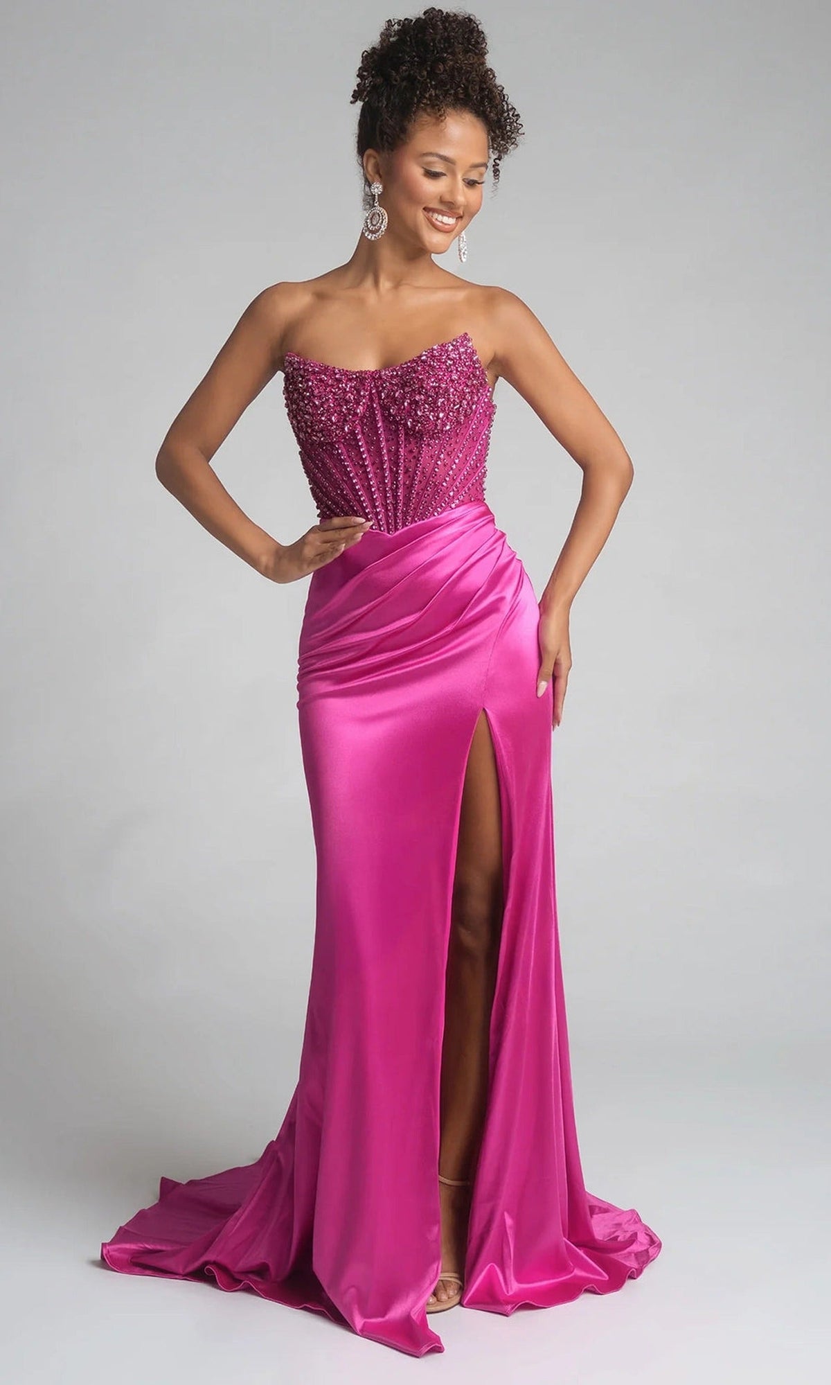 Portia and Scarlett PS26041 - Jeweled Corset Scoop Prom Dress