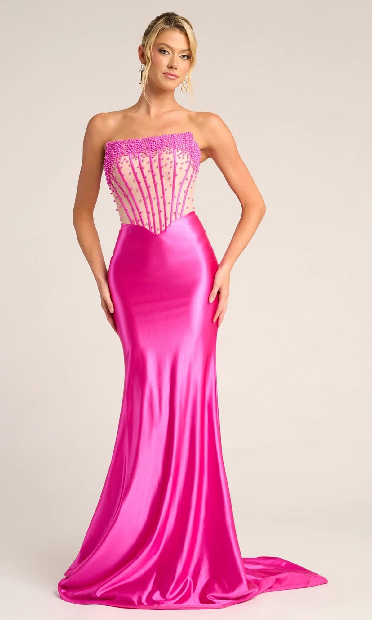 Portia and Scarlett PS26094 - Embellished Strapless Scoop Neck Dress