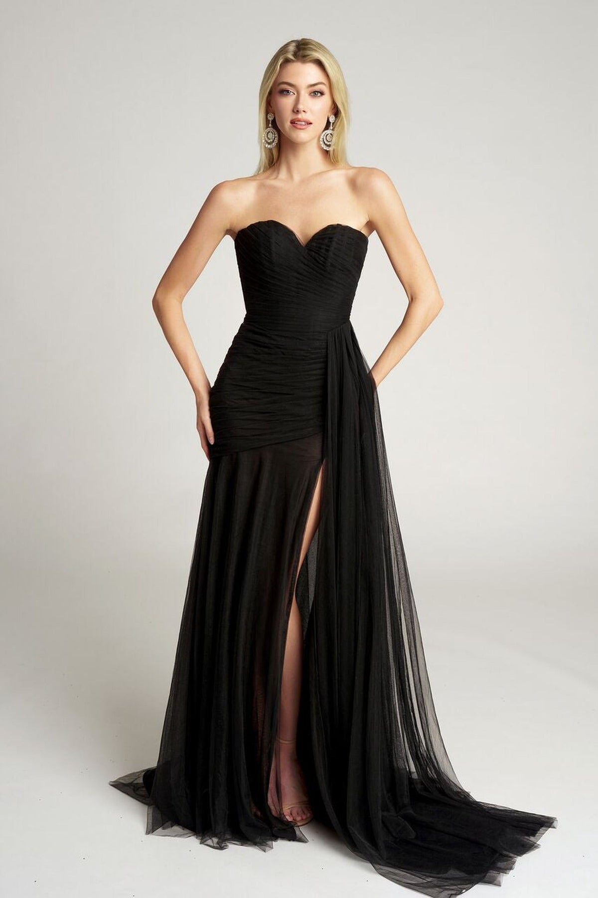 Portia and Scarlett PS26307E - Ruched Sweetheart Dress With Side Drape