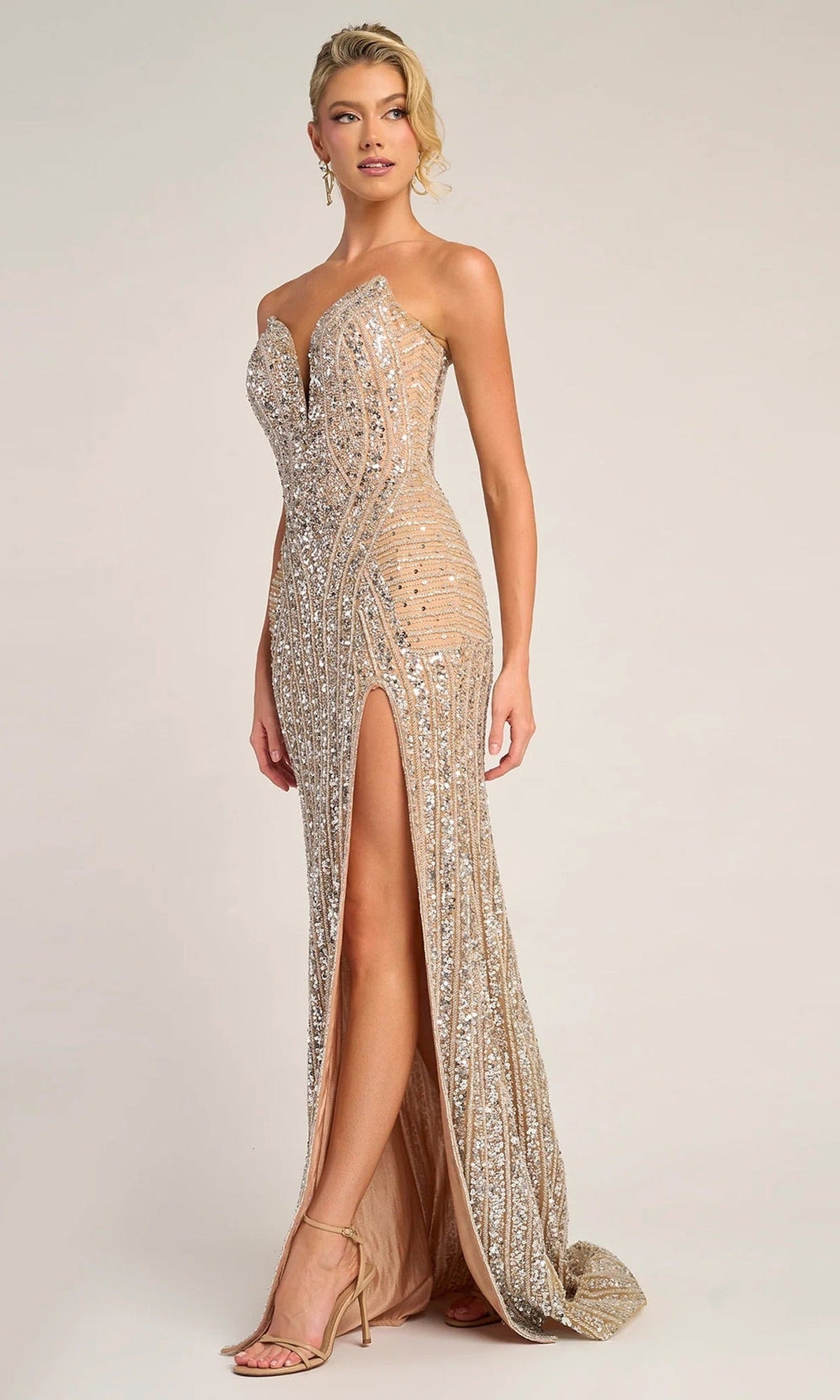 Portia and Scarlett PS26424C - Deep Sweetheart Sparkle Sheath Dress