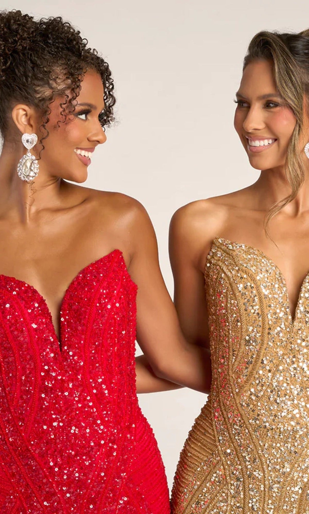 Portia and Scarlett PS26424C - Deep Sweetheart Sparkle Sheath Dress