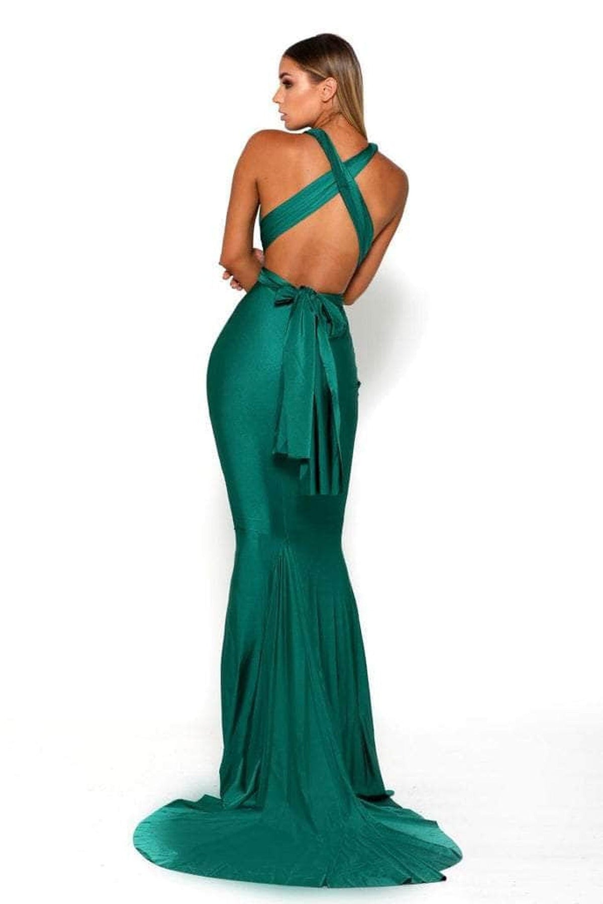 Portia and Scarlett PS6110 - Plunging Neck Sheath Formal Dress
