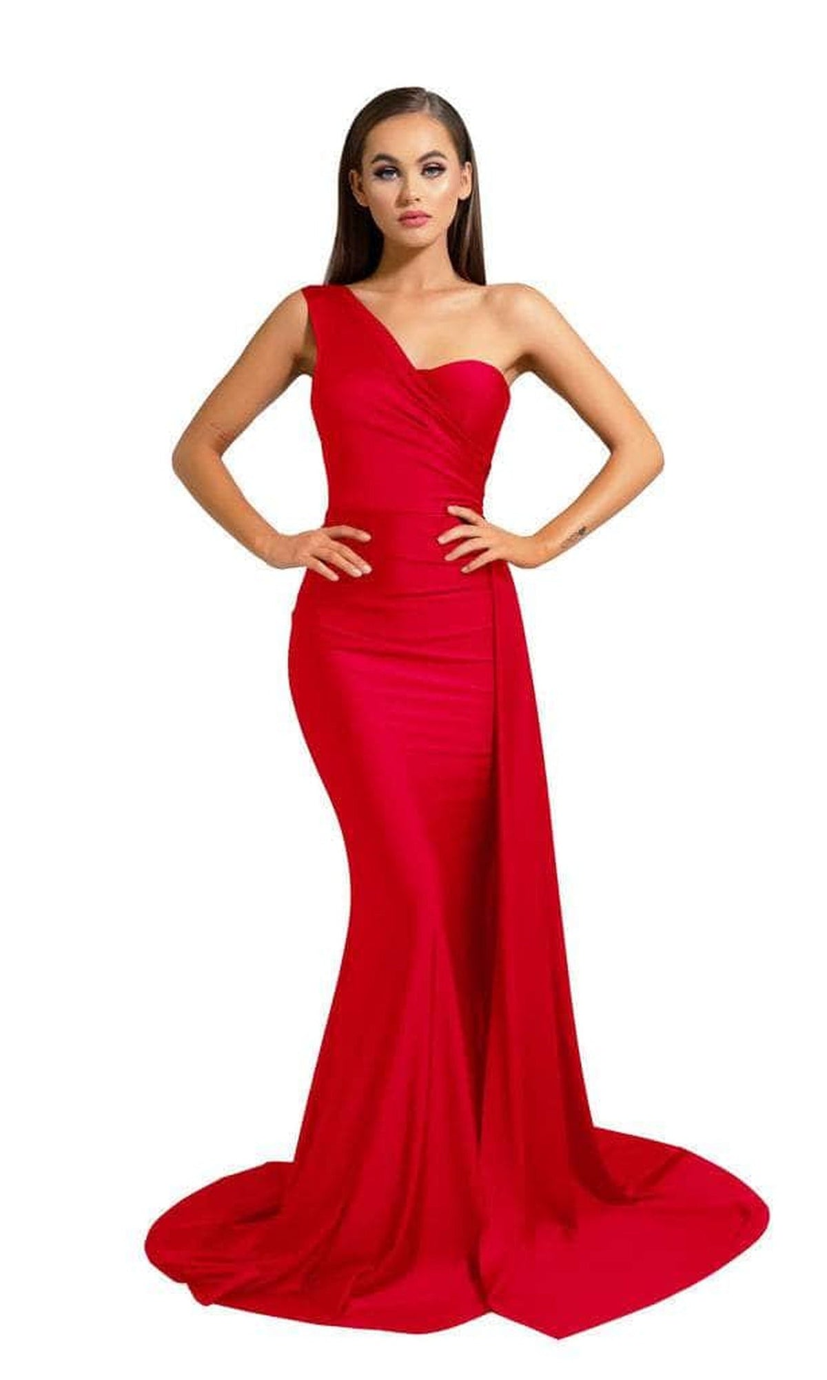 Portia and Scarlett - PS6321 One Shoulder Fitted Evening Gown