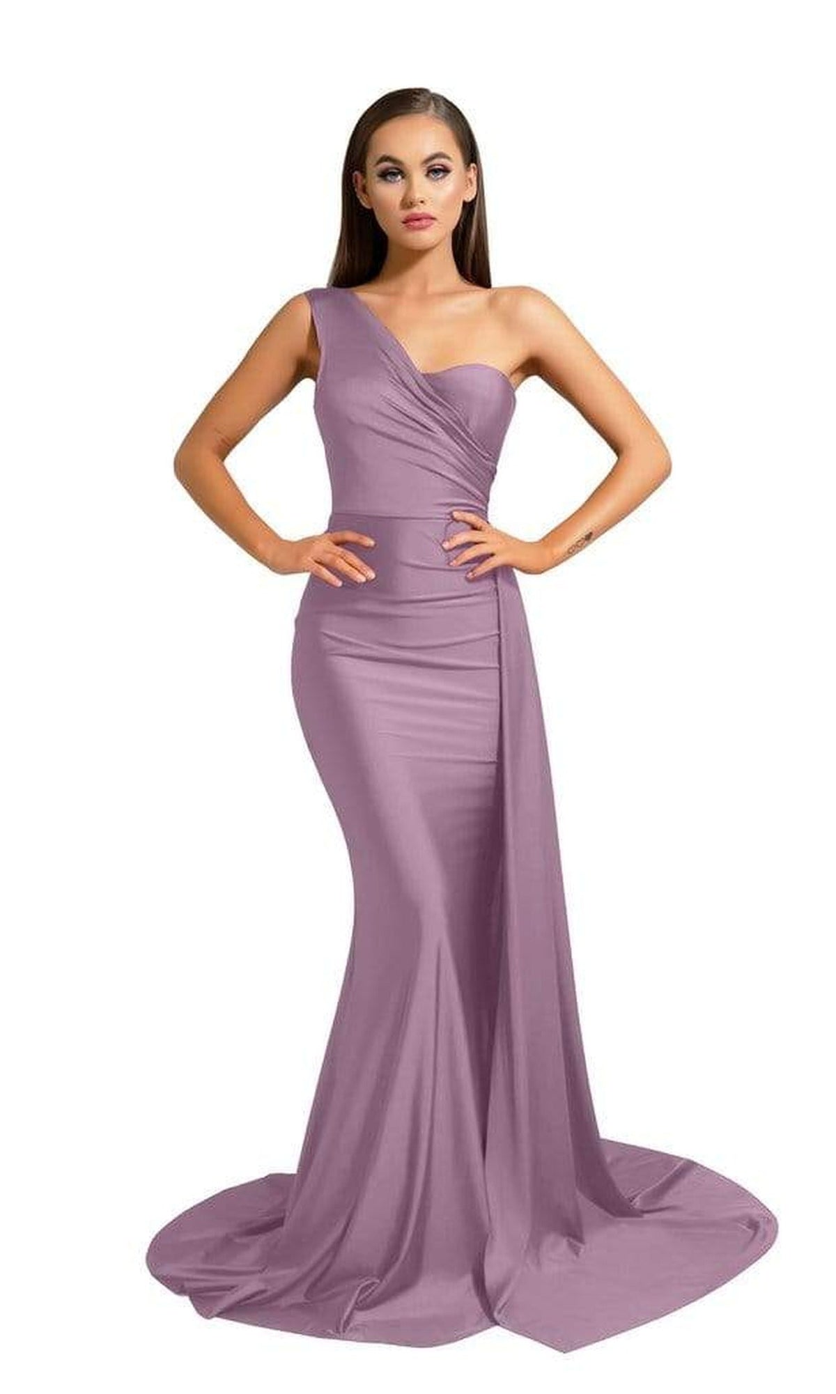 Portia and Scarlett - PS6321 One Shoulder Fitted Evening Gown