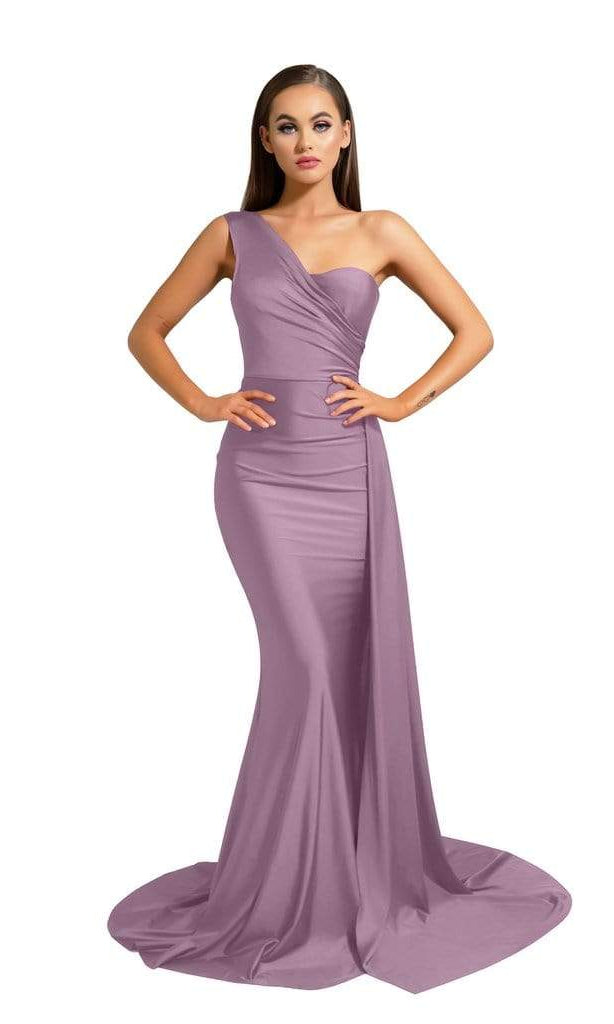 Portia and Scarlett - PS6321 One Shoulder Fitted Evening Gown - view 13