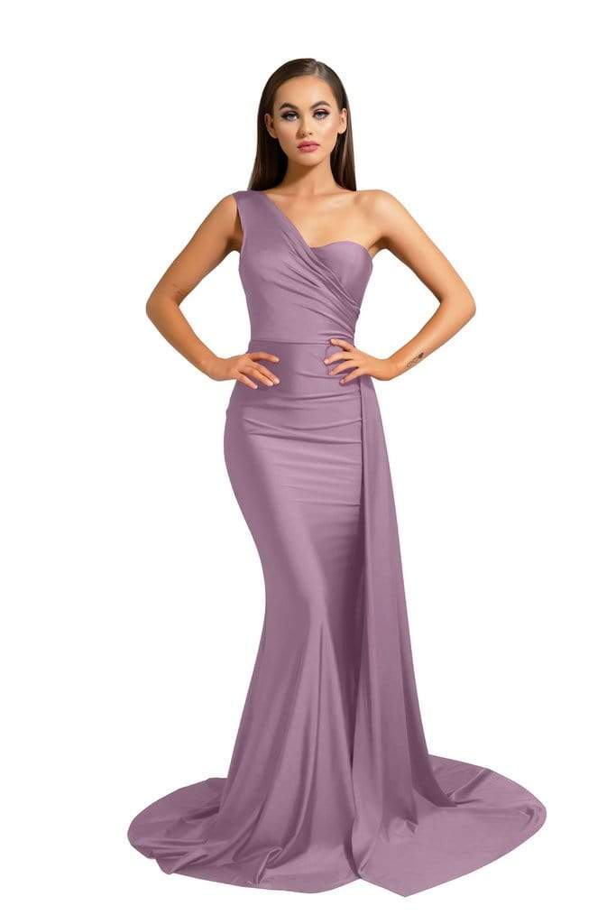 Portia and Scarlett - PS6321 One Shoulder Fitted Evening Gown - view 13