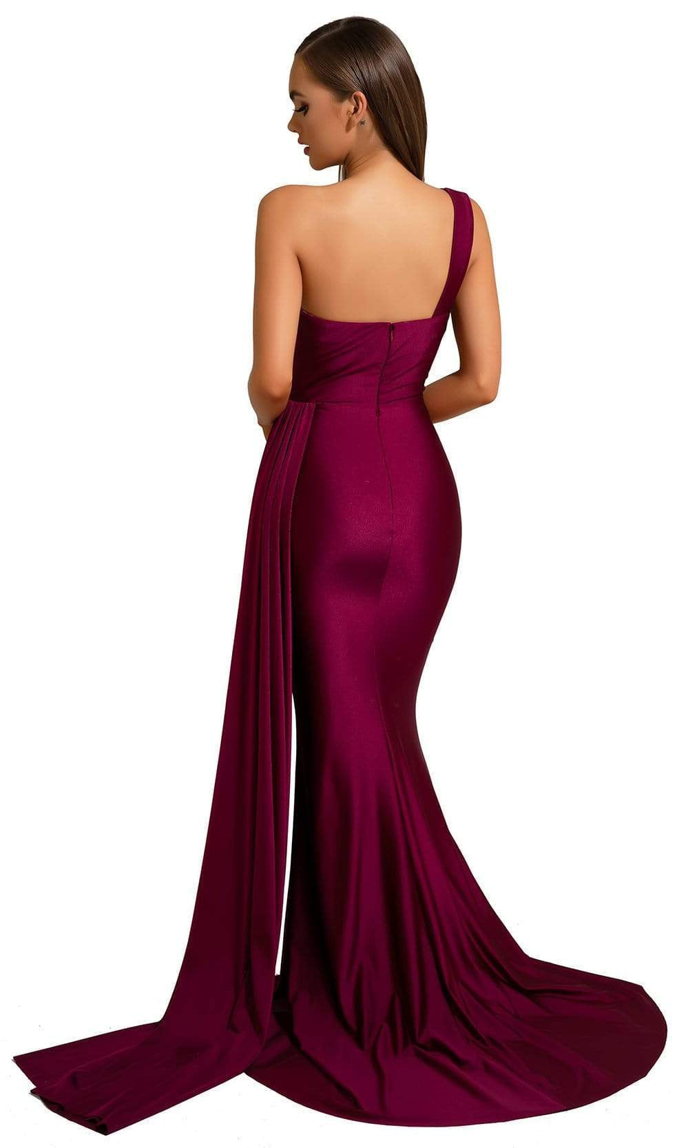 Portia and Scarlett - PS6321 One Shoulder Fitted Evening Gown - view 11