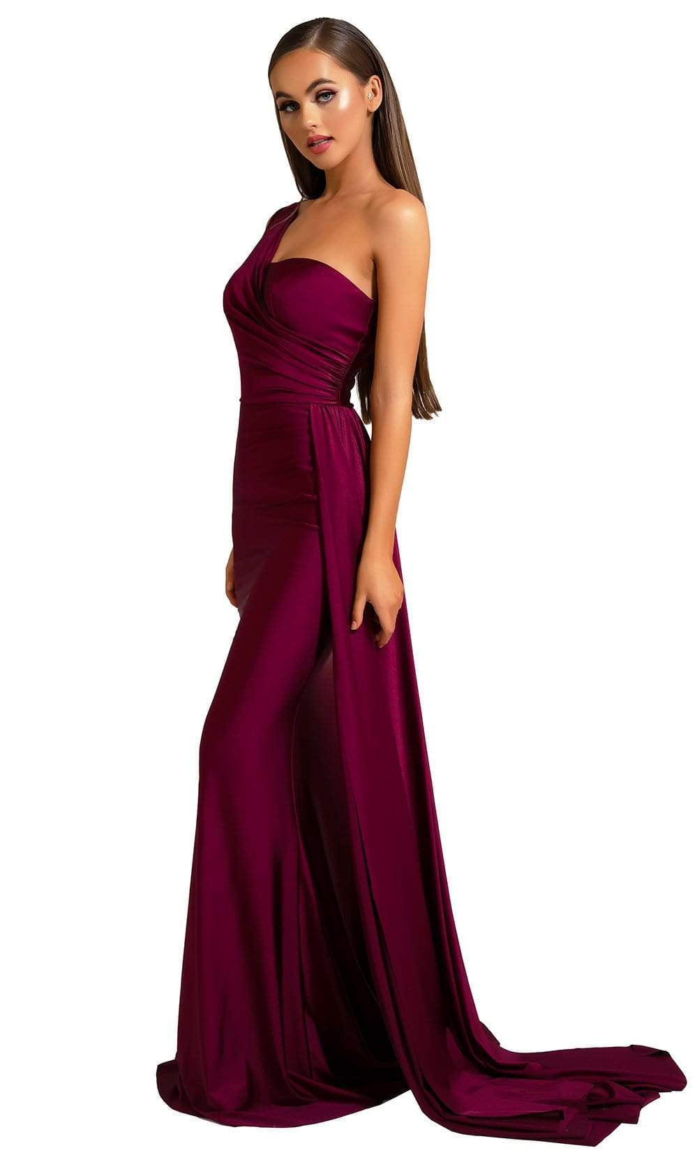 Portia and Scarlett - PS6321 One Shoulder Fitted Evening Gown - view 12