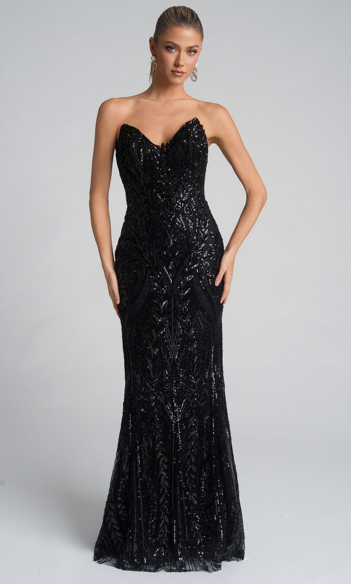 Portia and Scarlett XO134 Strapless Embellished Dress
