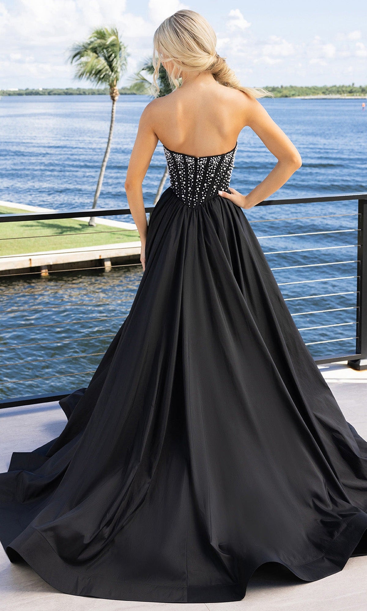 Portia and Scarlett XO178 - Strapless Beaded Bodice A Line Prom Gown