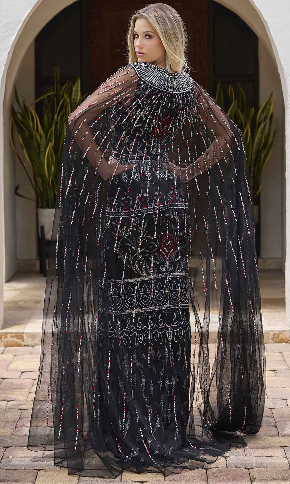 Primavera Couture 12172 - Sleeveless Sequined Evening Gown - detail view