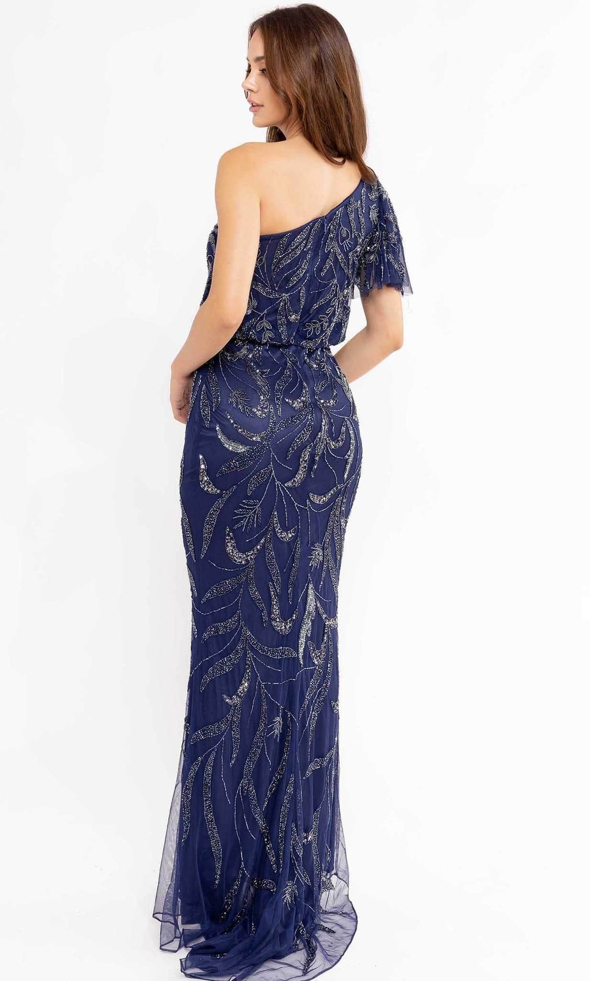 Primavera Couture 13106 - Asymmetrical Formal Long Gown - back view