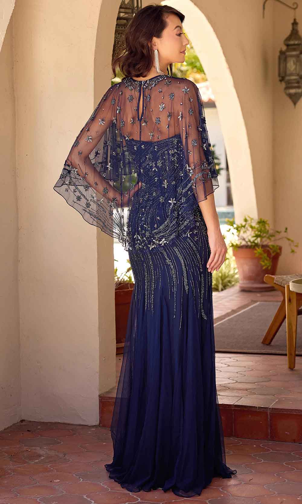 Primavera Couture 13145 - Strapless Sheer Capelet Evening Dress - view 5