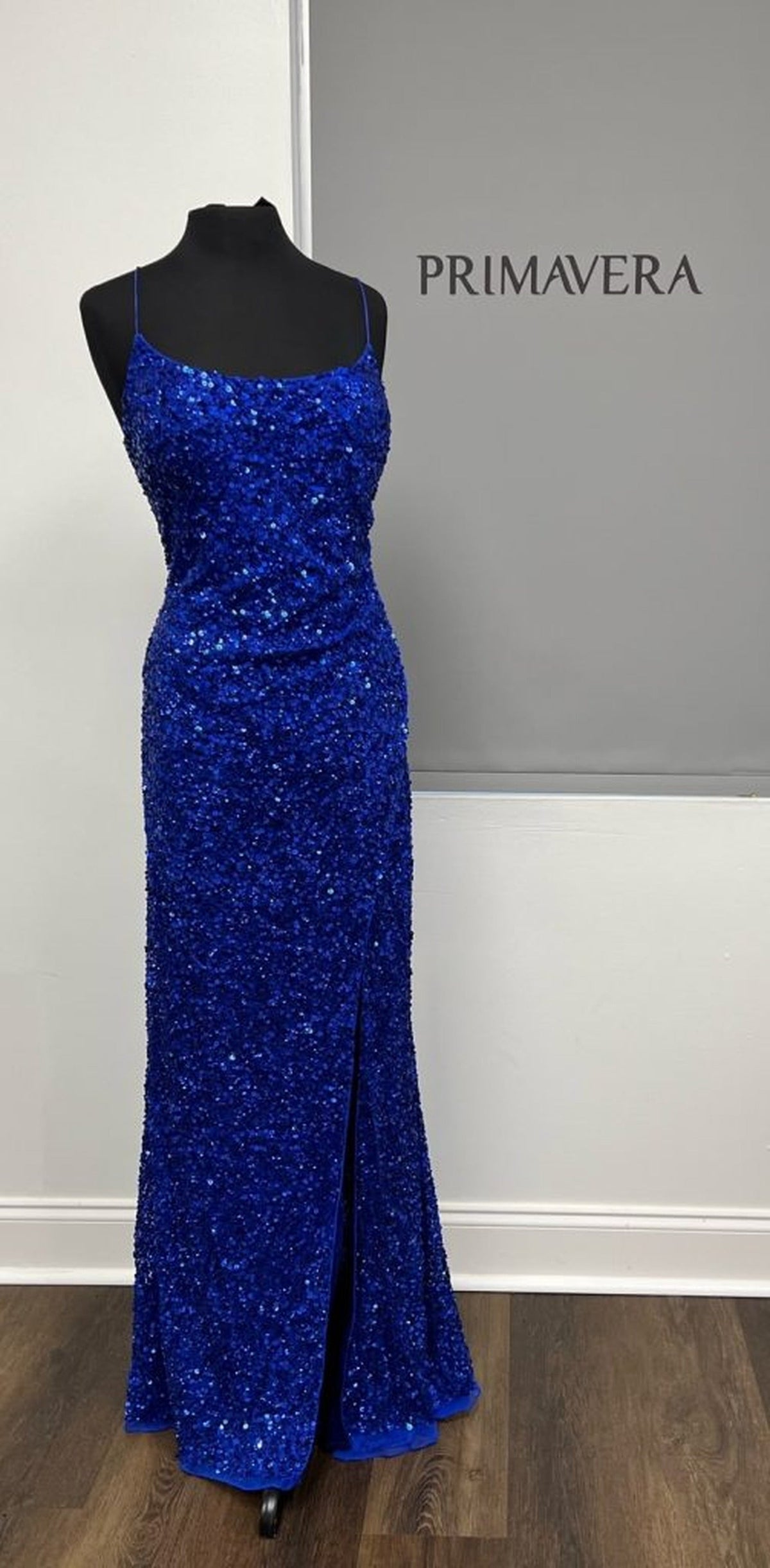 Primavera Couture 14007 - Thin Strapped Scoop Neck Dress